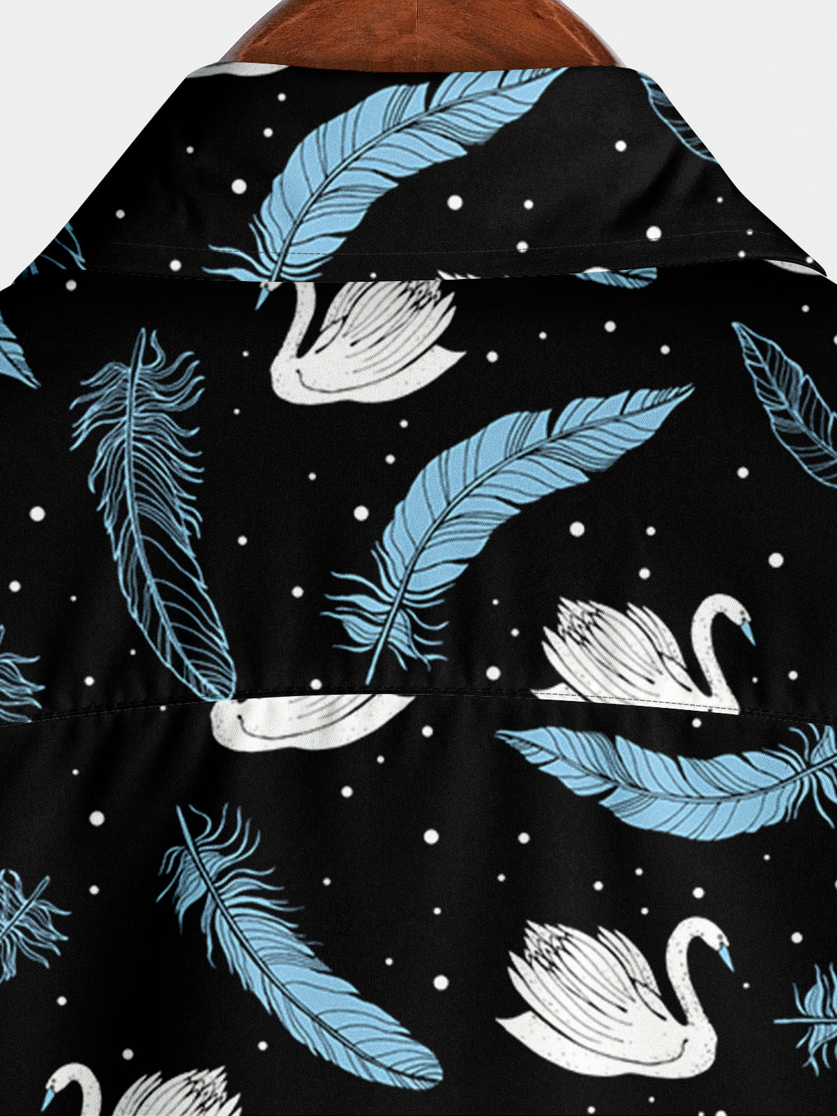 Chemise à manches courtes en plumes de cygne pour hommes