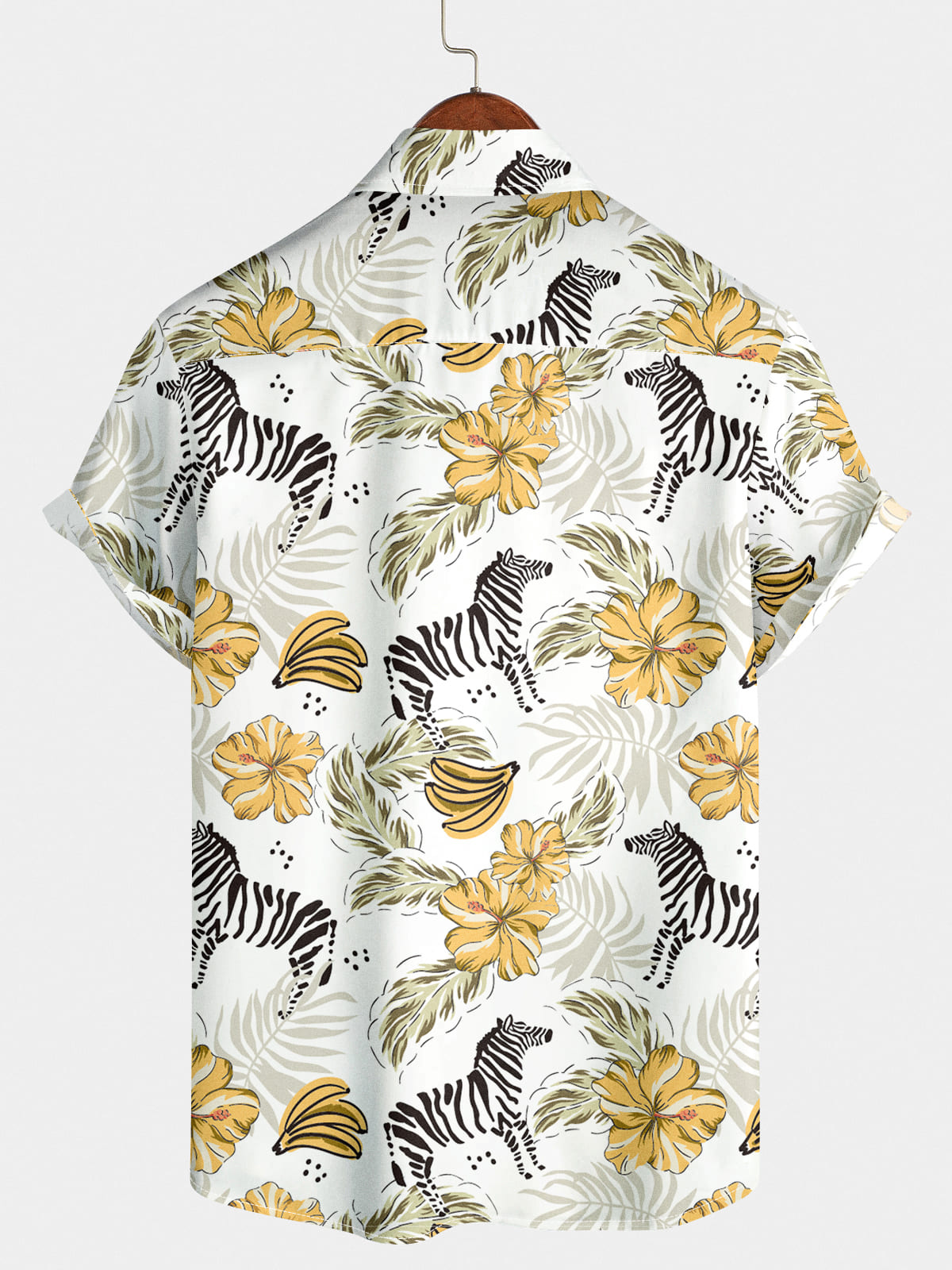 Chemise à manches courtes Zebra Leaf pour hommes