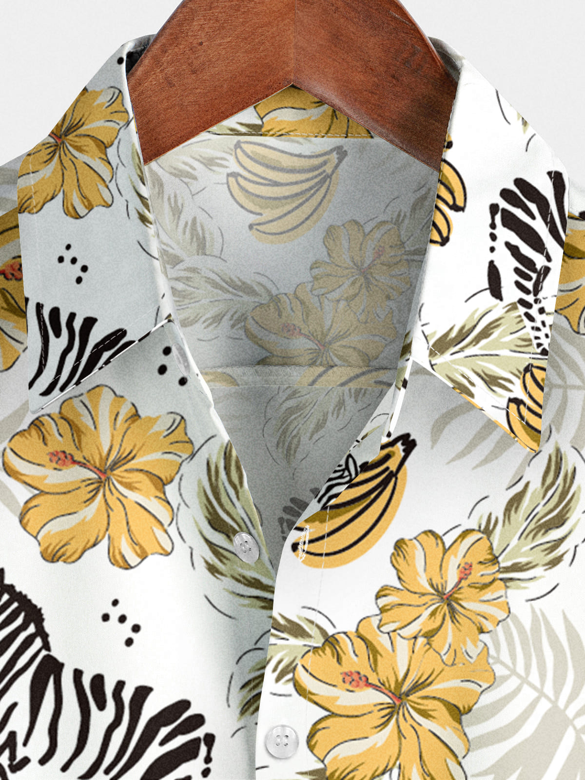Chemise à manches courtes Zebra Leaf pour hommes