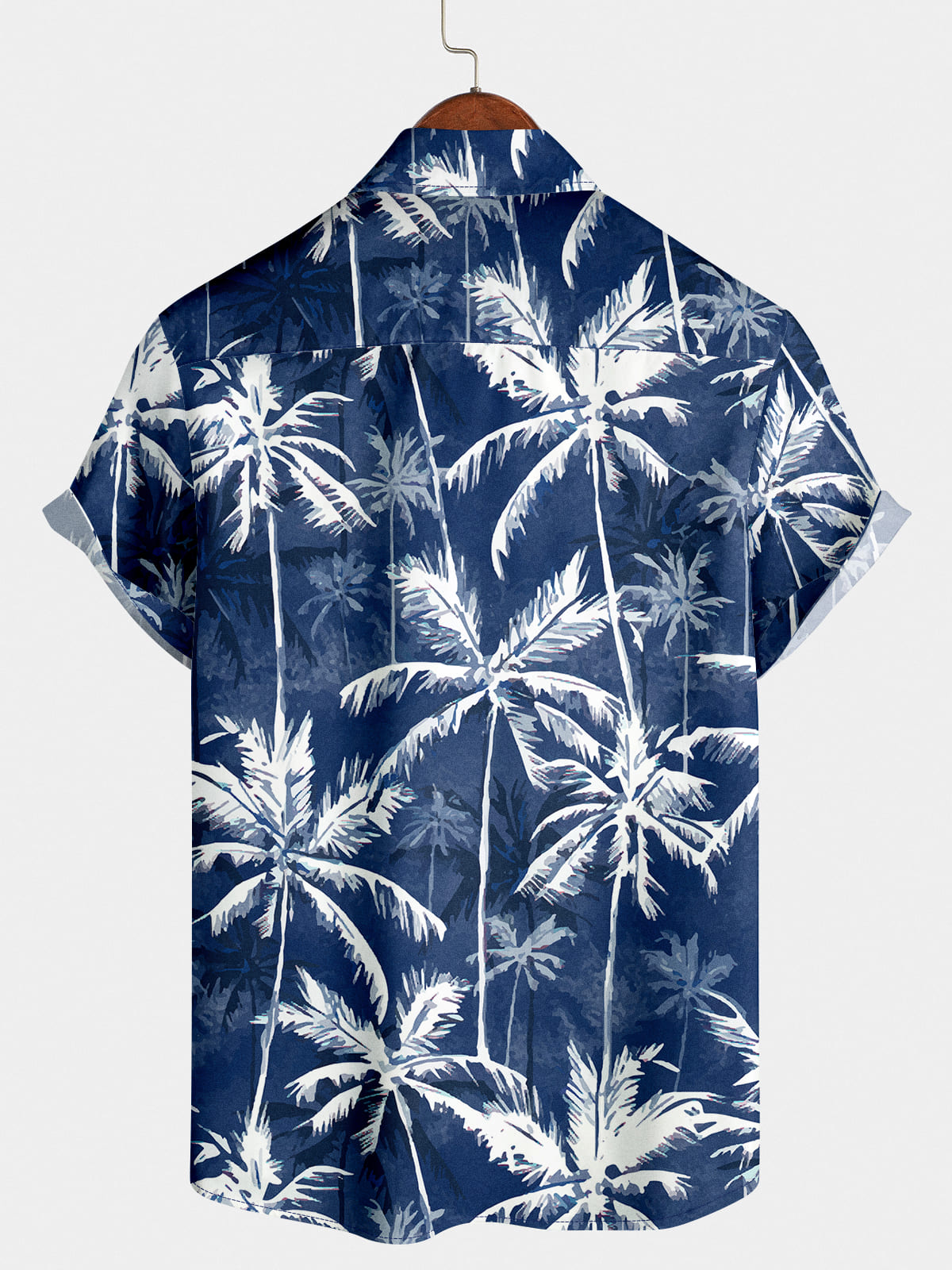 Camicia a maniche corte hawaiana casual da uomo