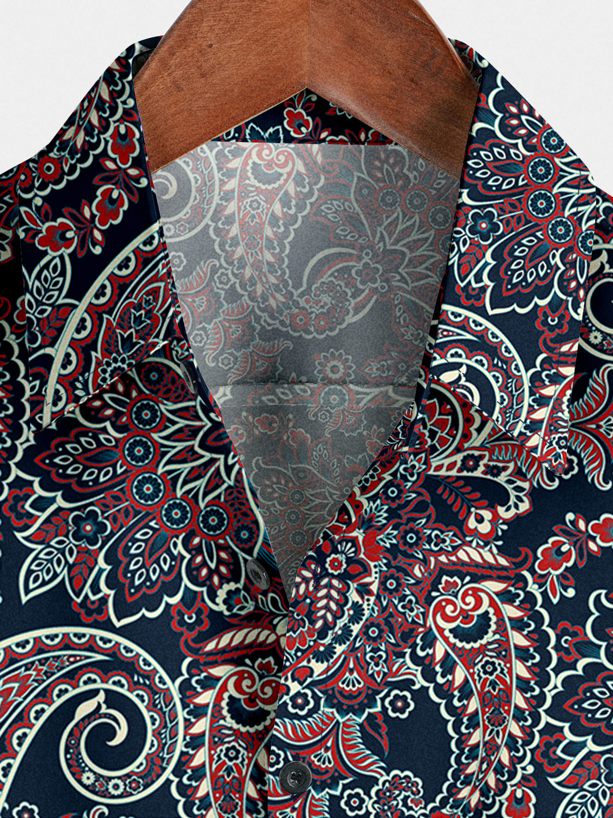 Chemise hawaïenne cachemire à manches courtes pour hommes