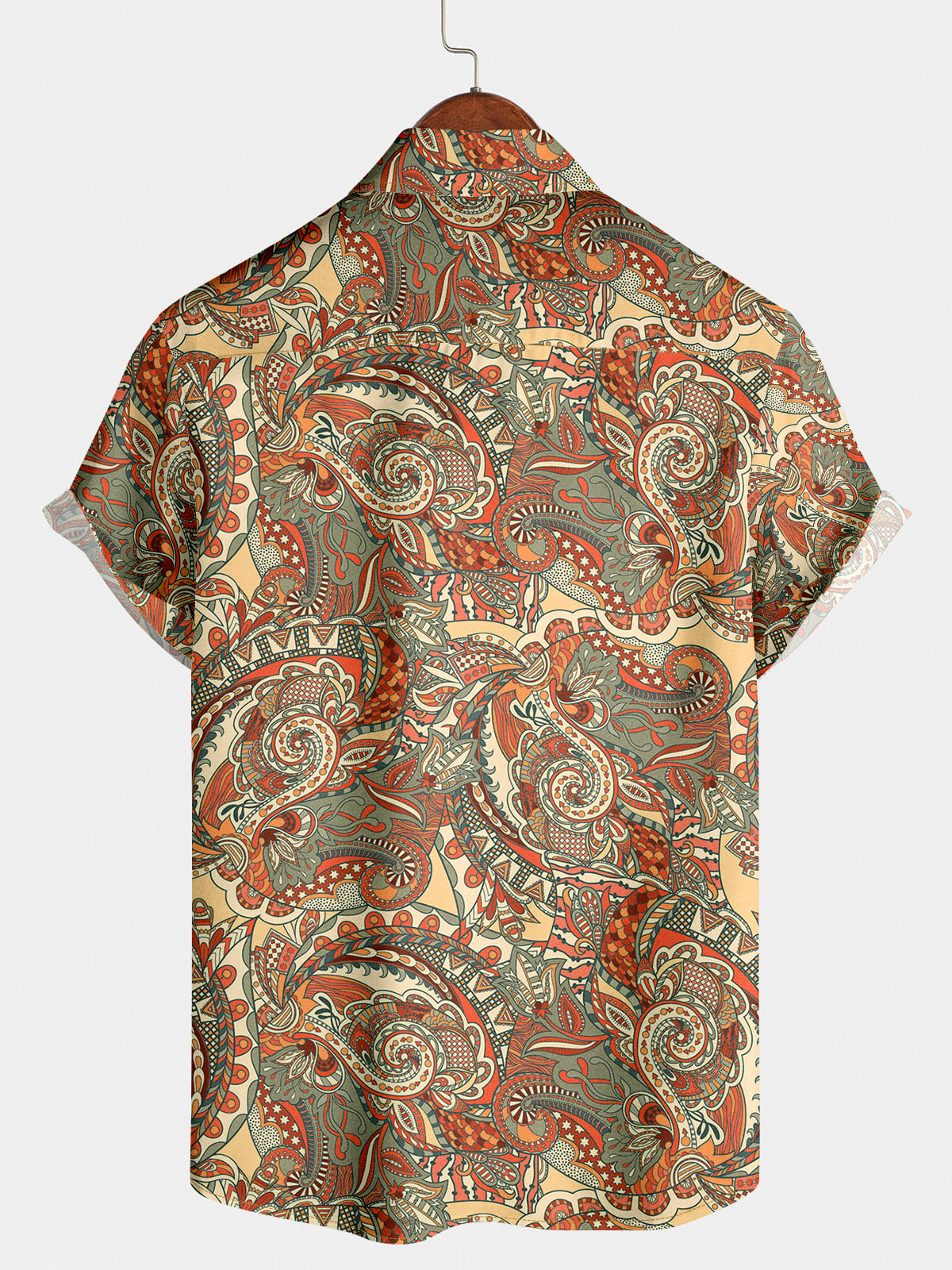 Camicia a maniche corte hawaiana Paisley da uomo