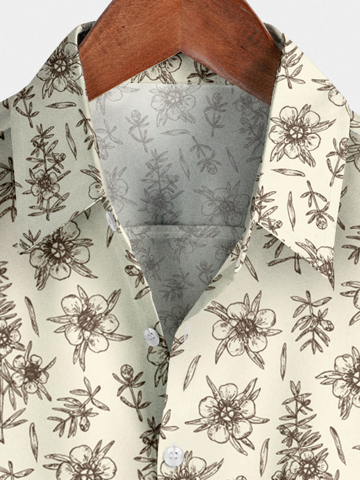 Chemise à manches courtes à imprimé floral pour hommes