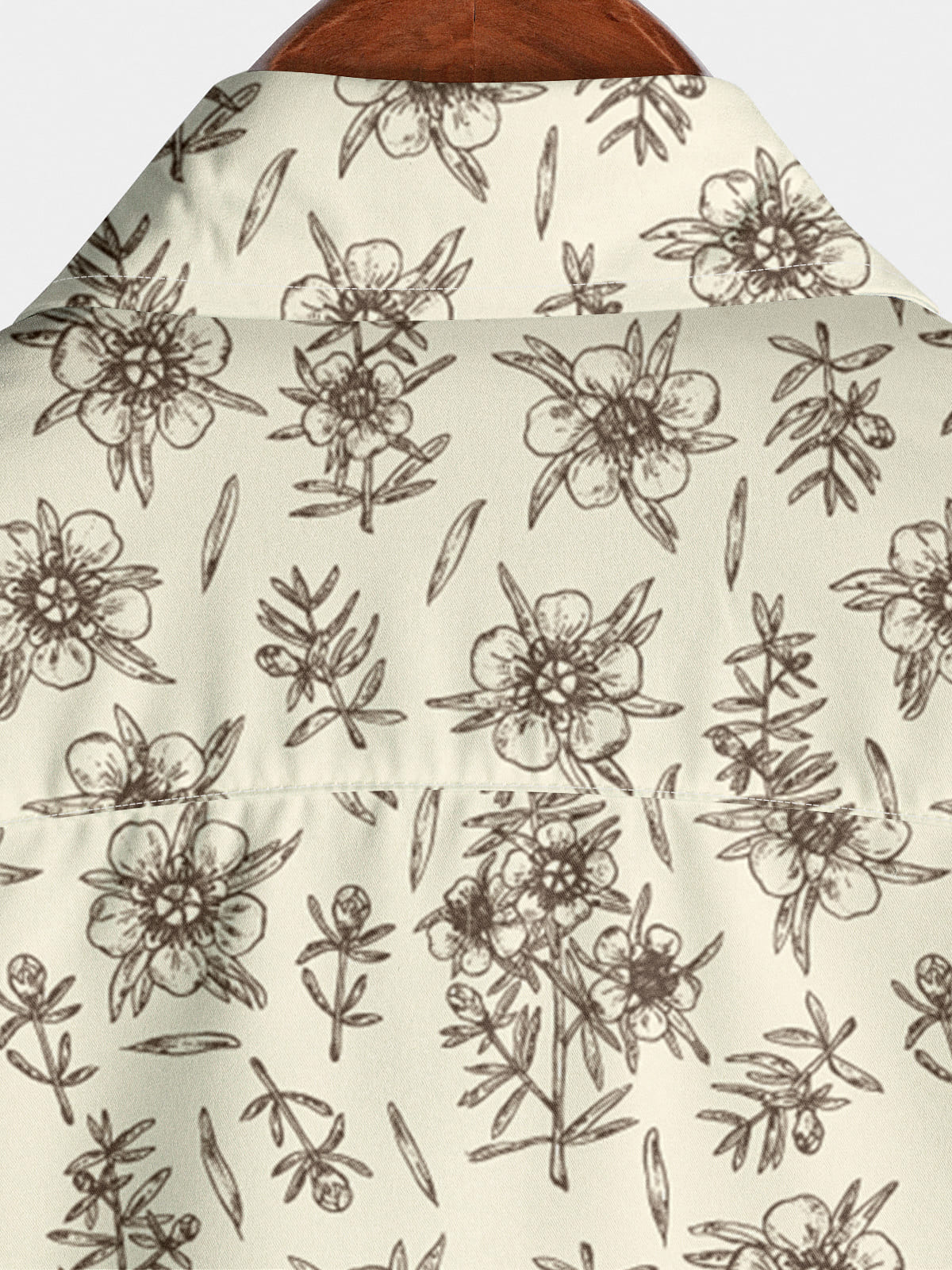 Chemise à manches courtes à imprimé floral pour hommes