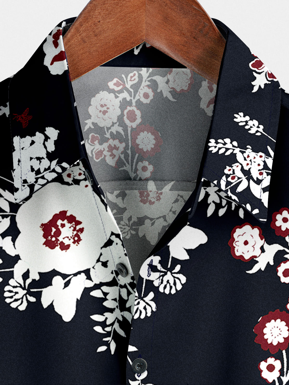 Camicia da uomo a maniche corte per vacanze floreali