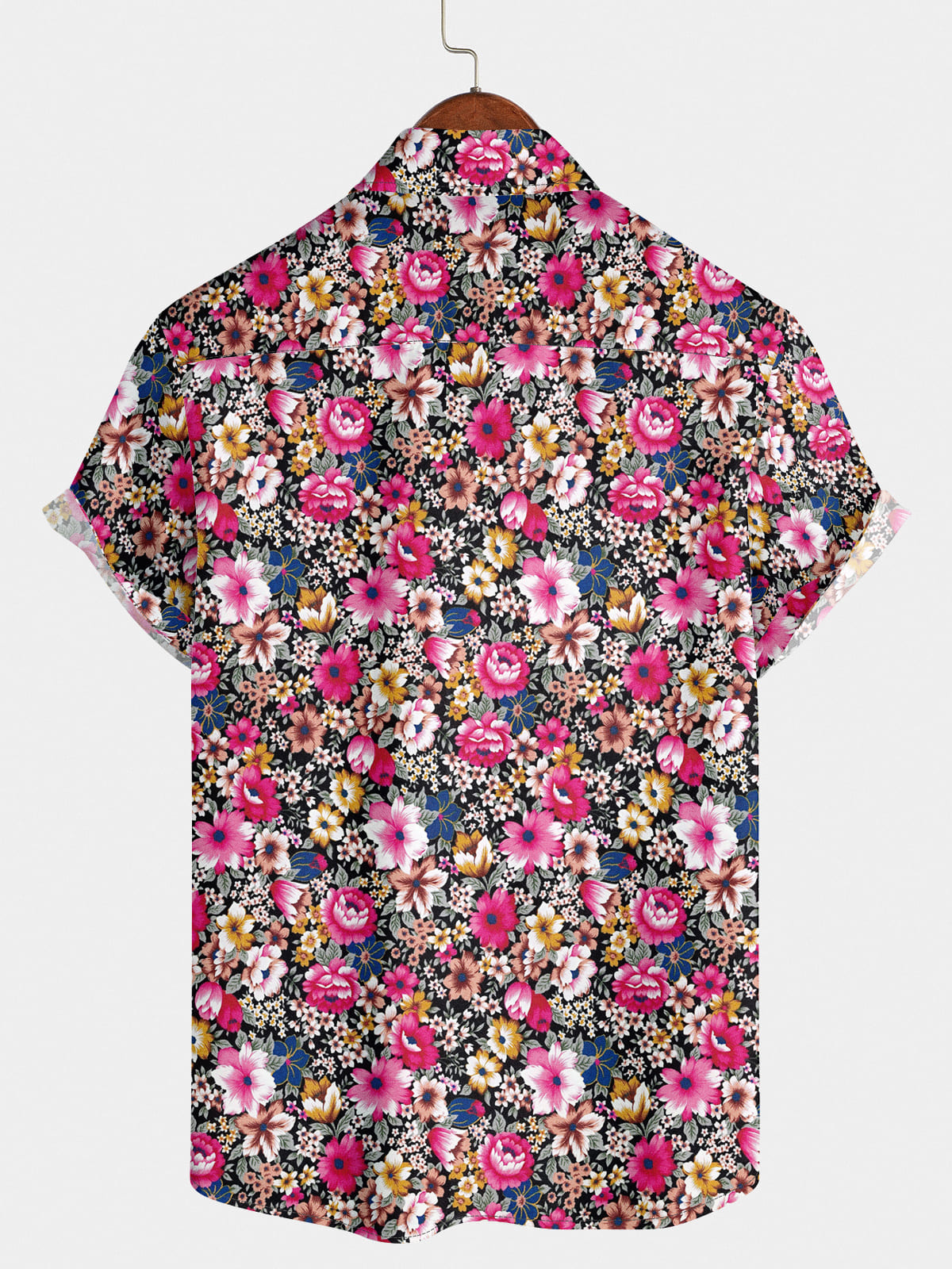 Chemise à manches courtes hawaïenne à fleurs pour hommes