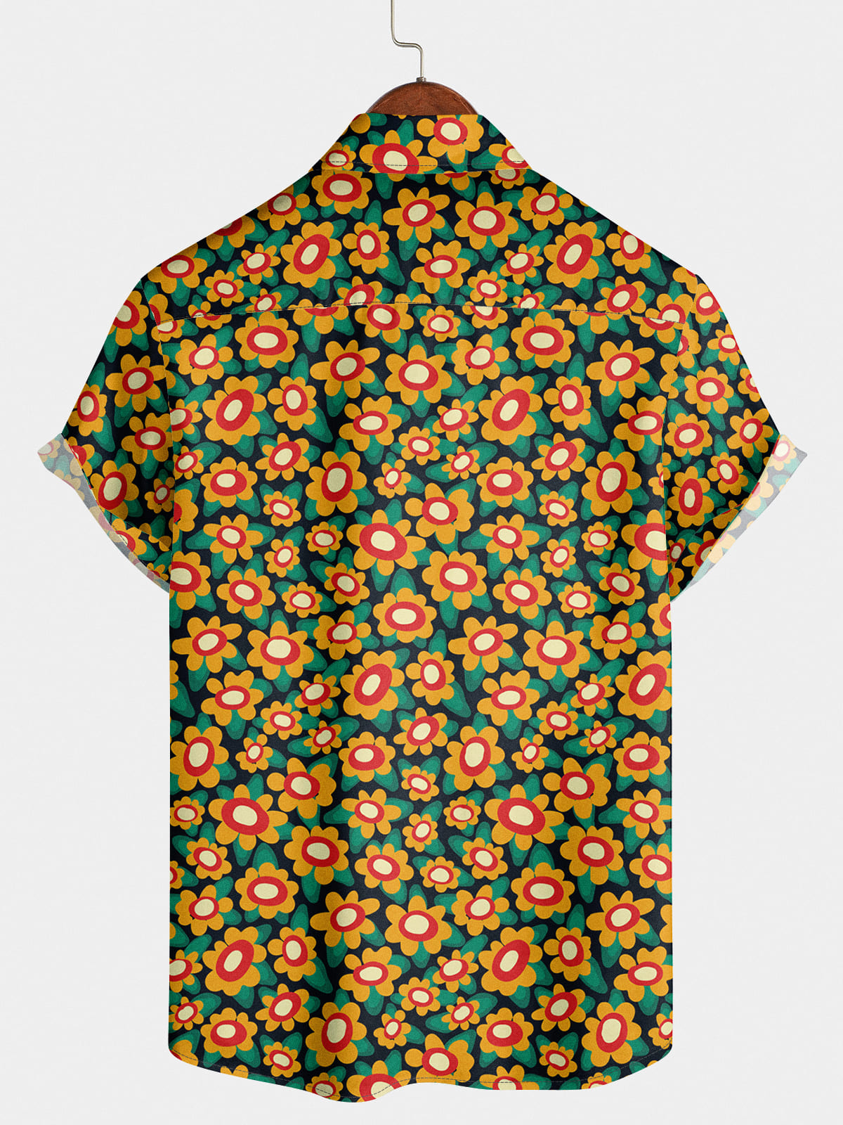Chemise à manches courtes hawaïenne à fleurs pour hommes