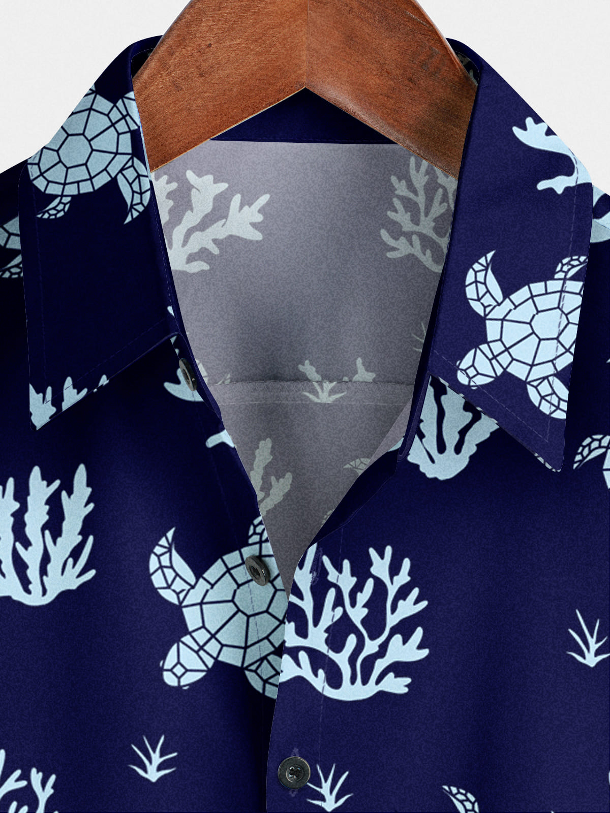 Camicia a maniche corte da uomo in tartaruga corallo
