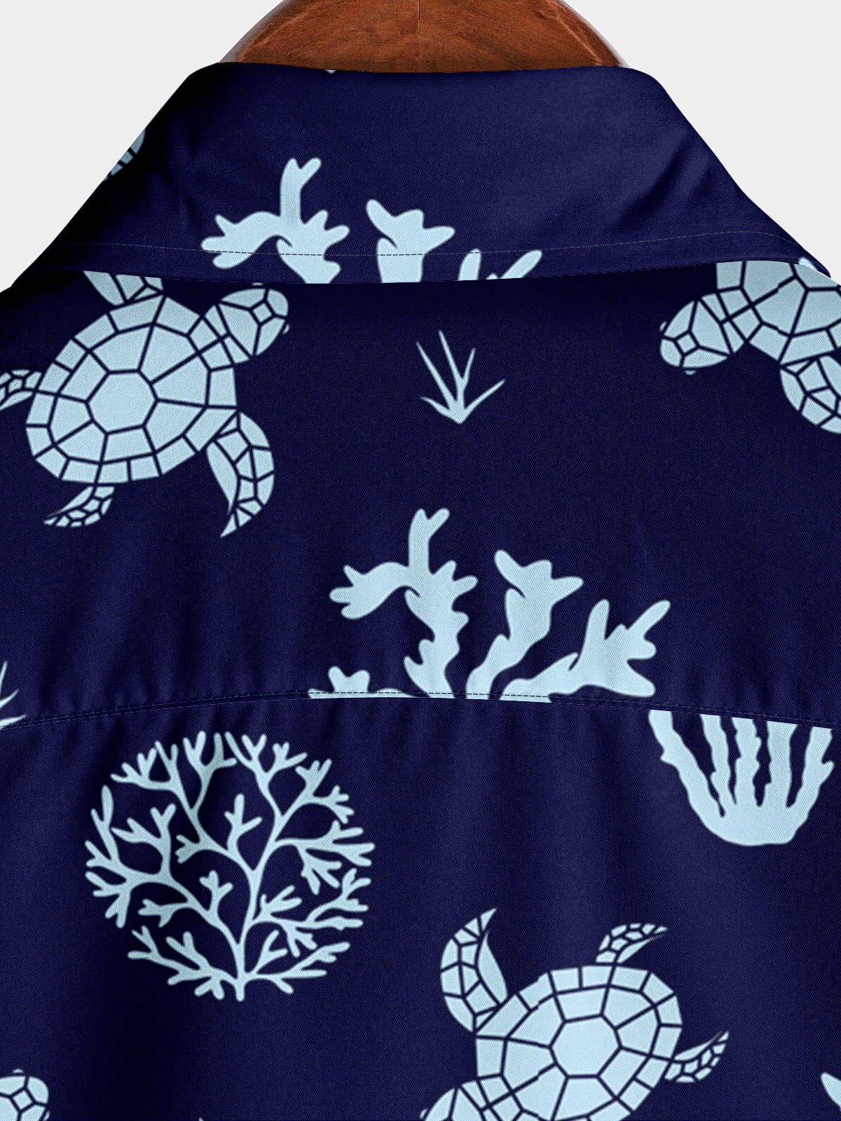 Camicia a maniche corte da uomo in tartaruga corallo