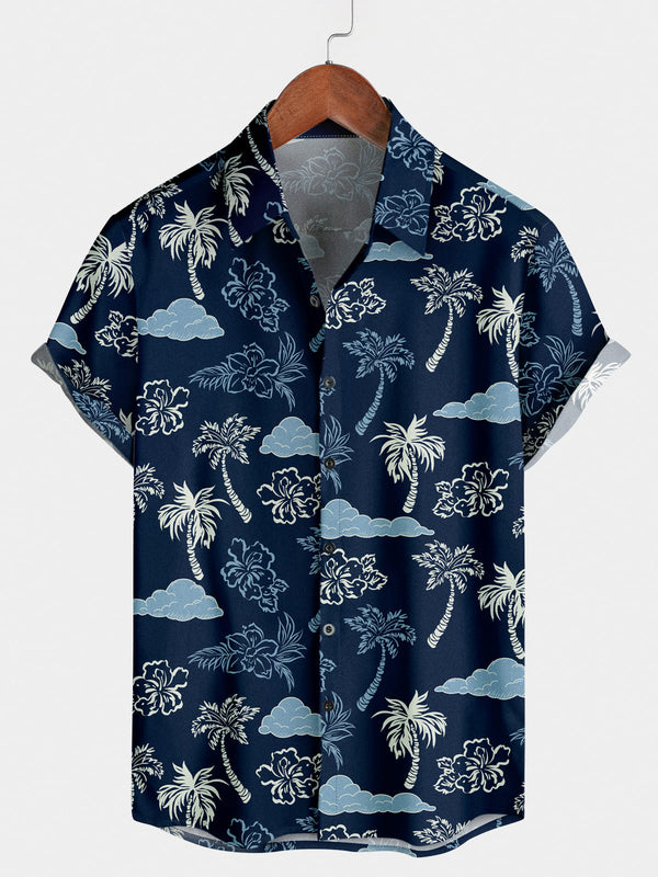 Camicia a maniche corte da uomo in cocco