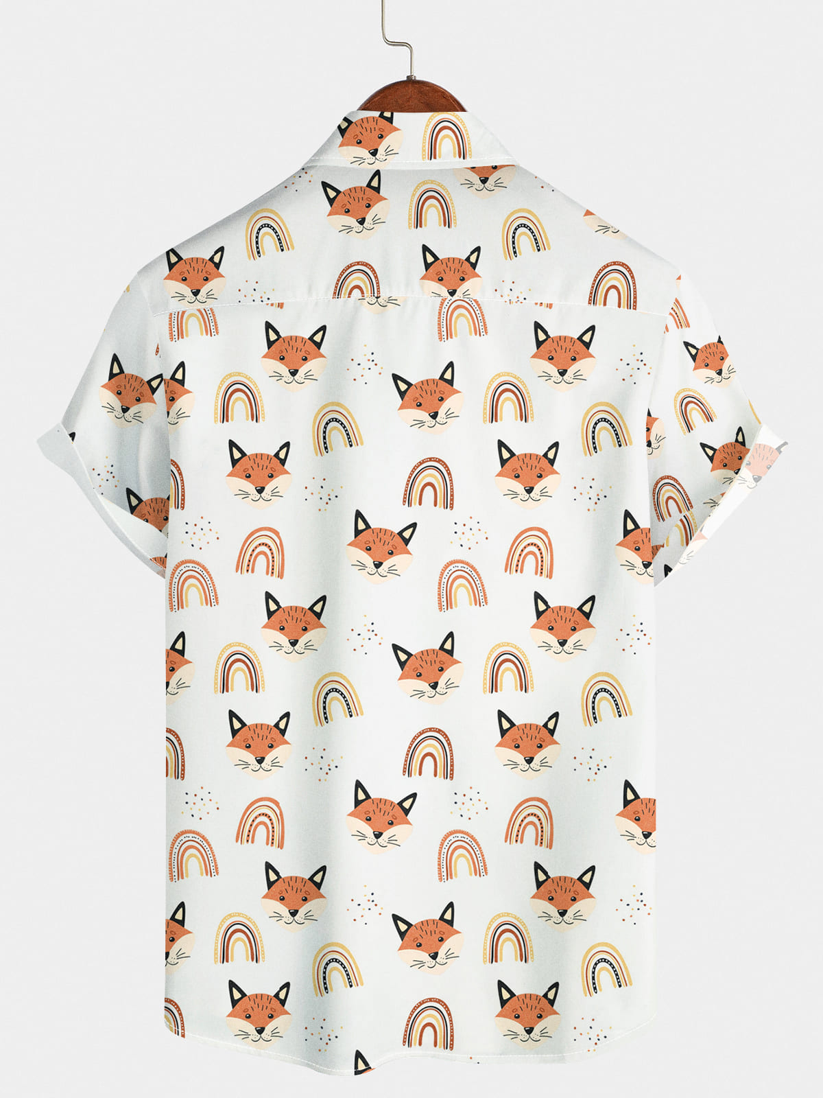 Chemise à manches courtes arc-en-ciel Fox pour hommes