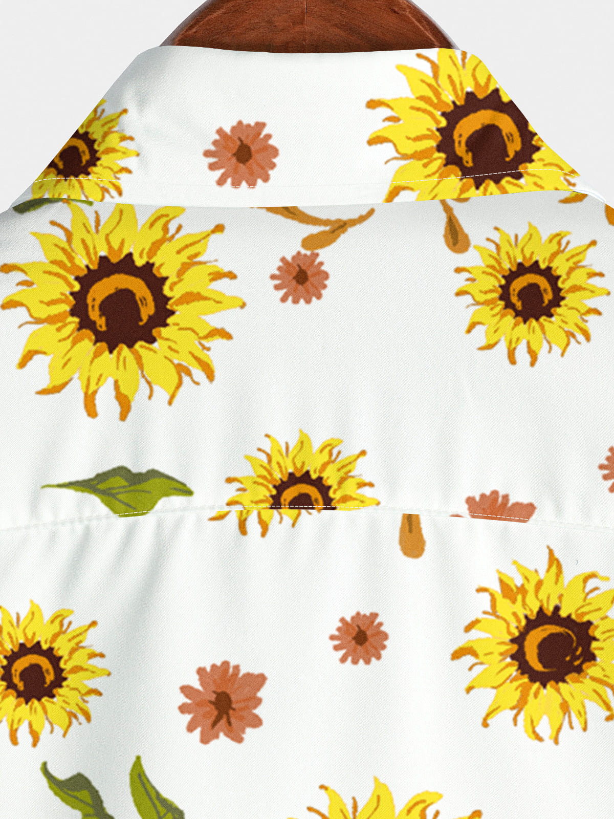 Chemise à manches courtes à imprimé tournesol pour hommes