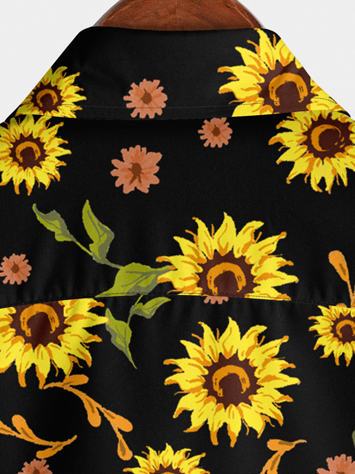 Chemise à manches courtes à imprimé tournesol pour hommes