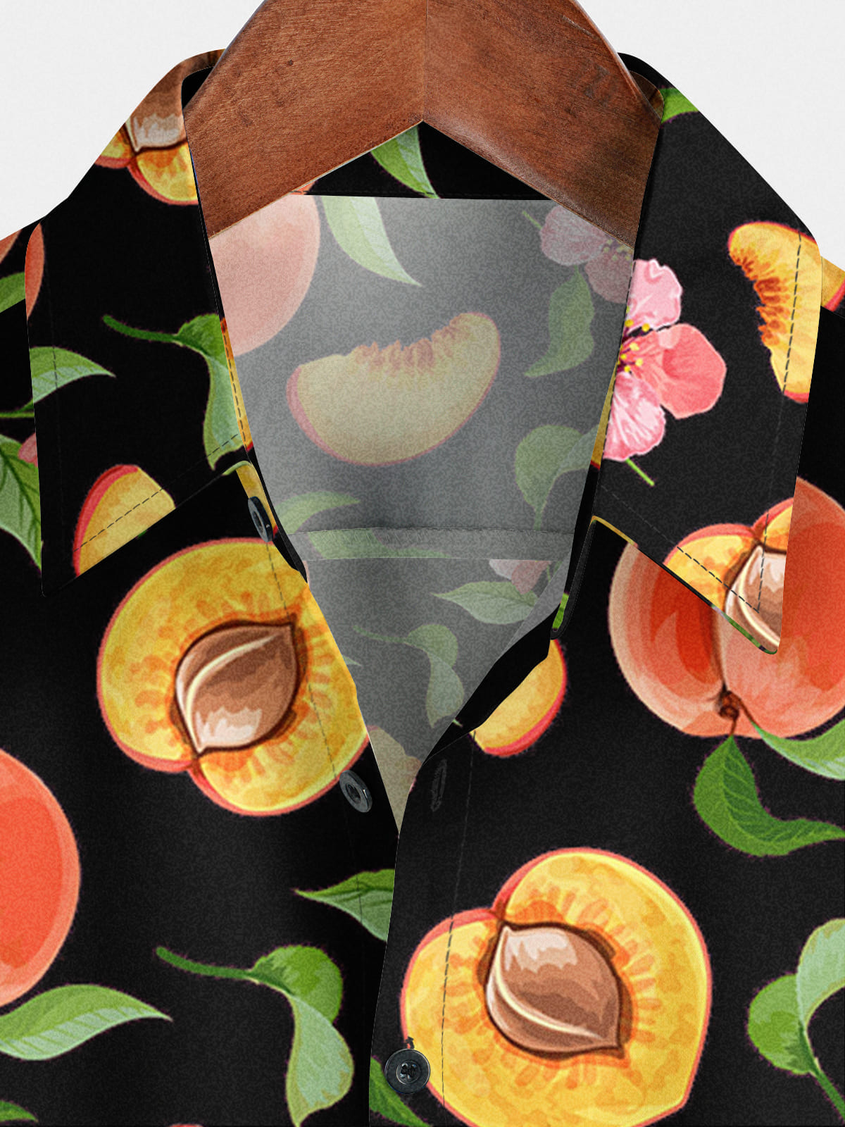 Chemise à manches courtes à imprimé pêche pour hommes
