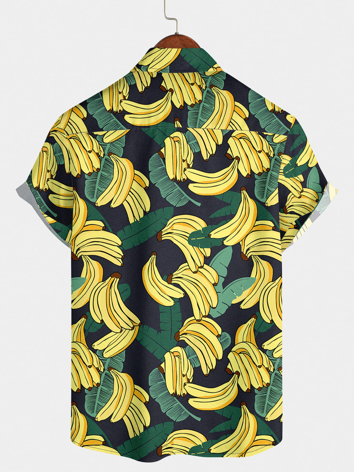 Camicia da uomo a maniche corte con stampa banana