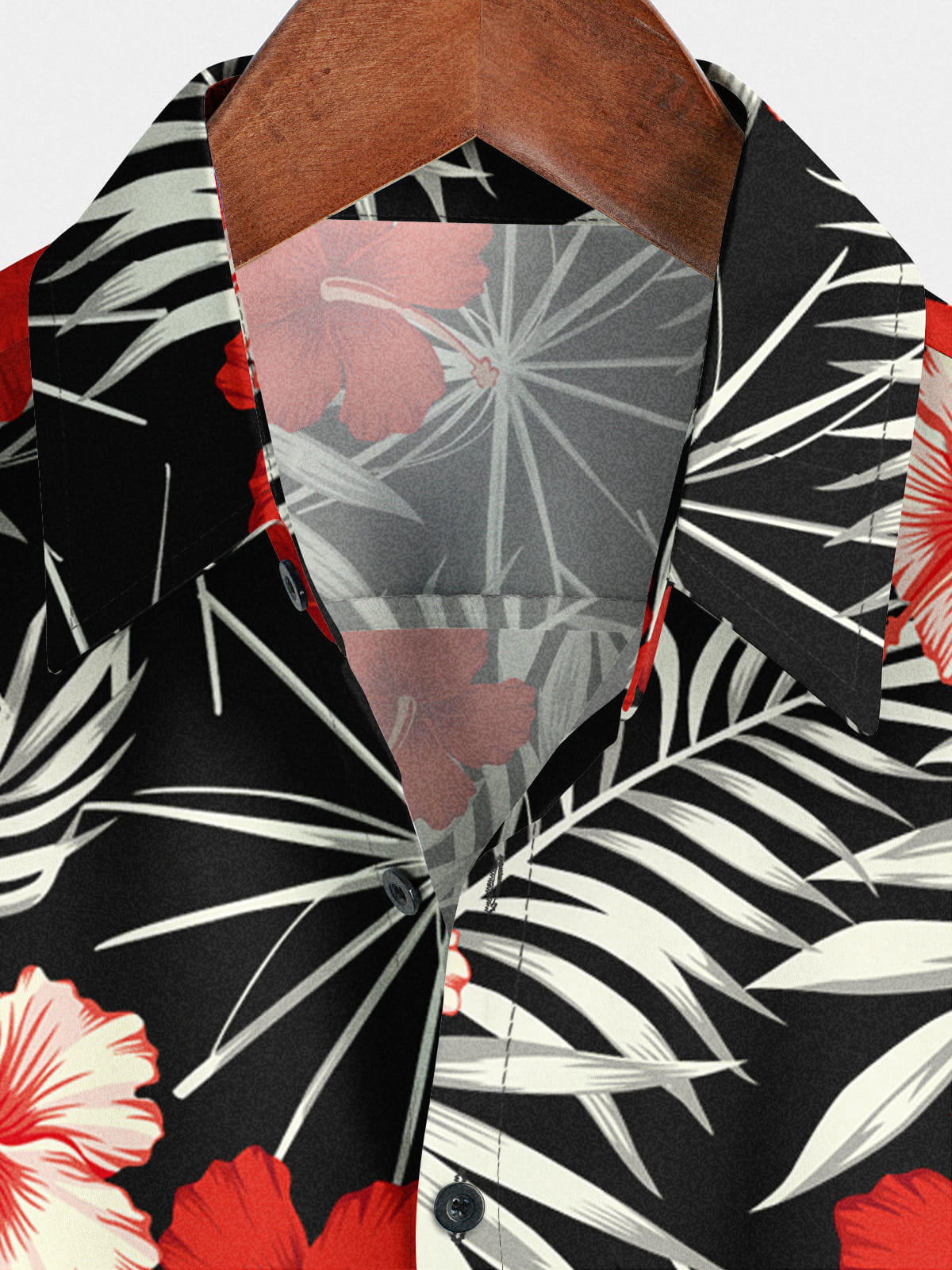 Camicia da uomo a maniche corte con stampa floreale