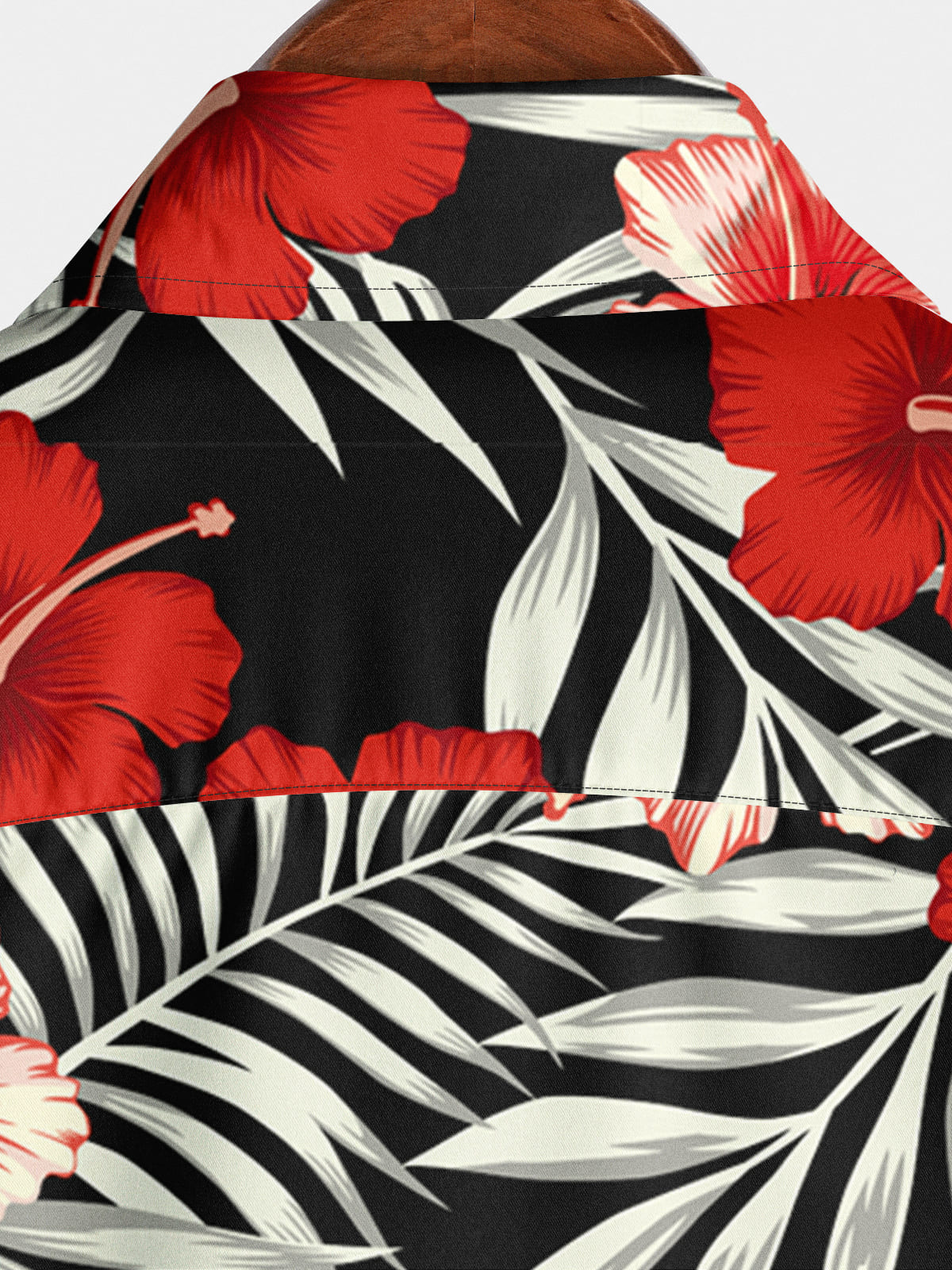 Camicia da uomo a maniche corte con stampa floreale