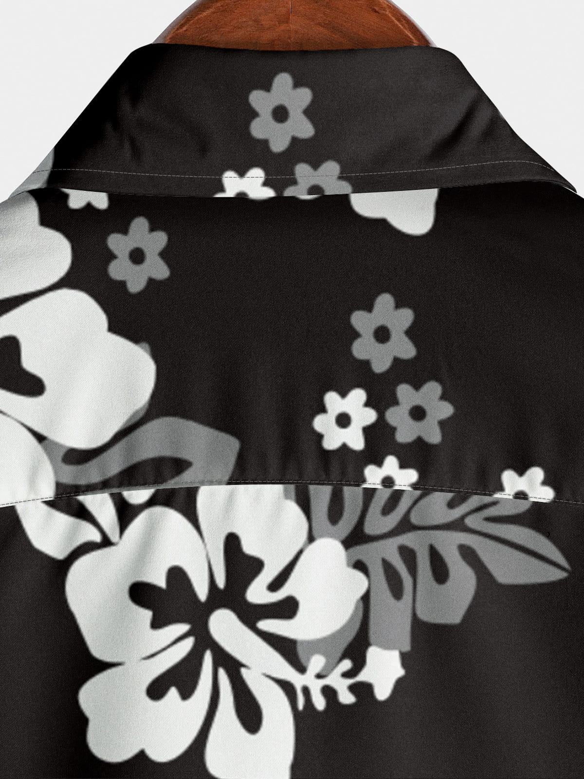 Camicia da uomo a maniche corte con stampa floreale