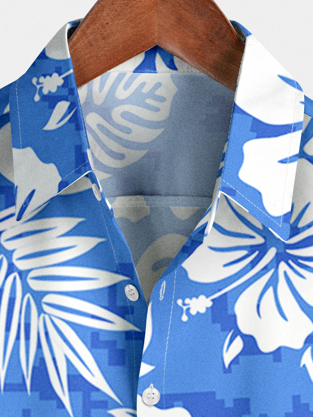 Camicia da uomo a maniche corte con stampa floreale