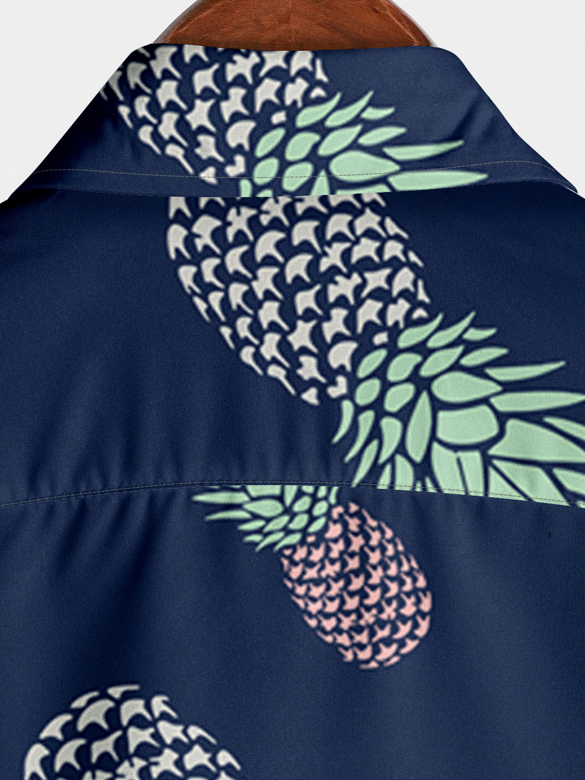 Chemise à manches courtes à imprimé ananas pour homme