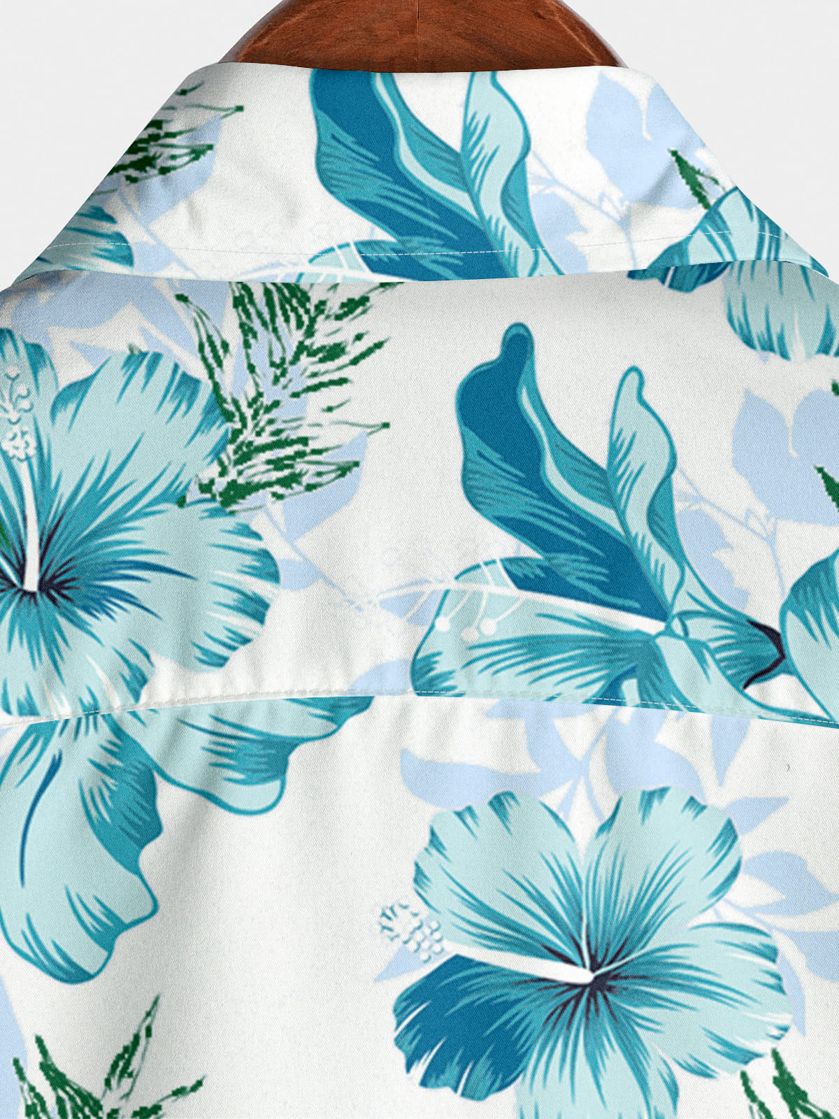 Camicia da uomo a maniche corte con stampa floreale