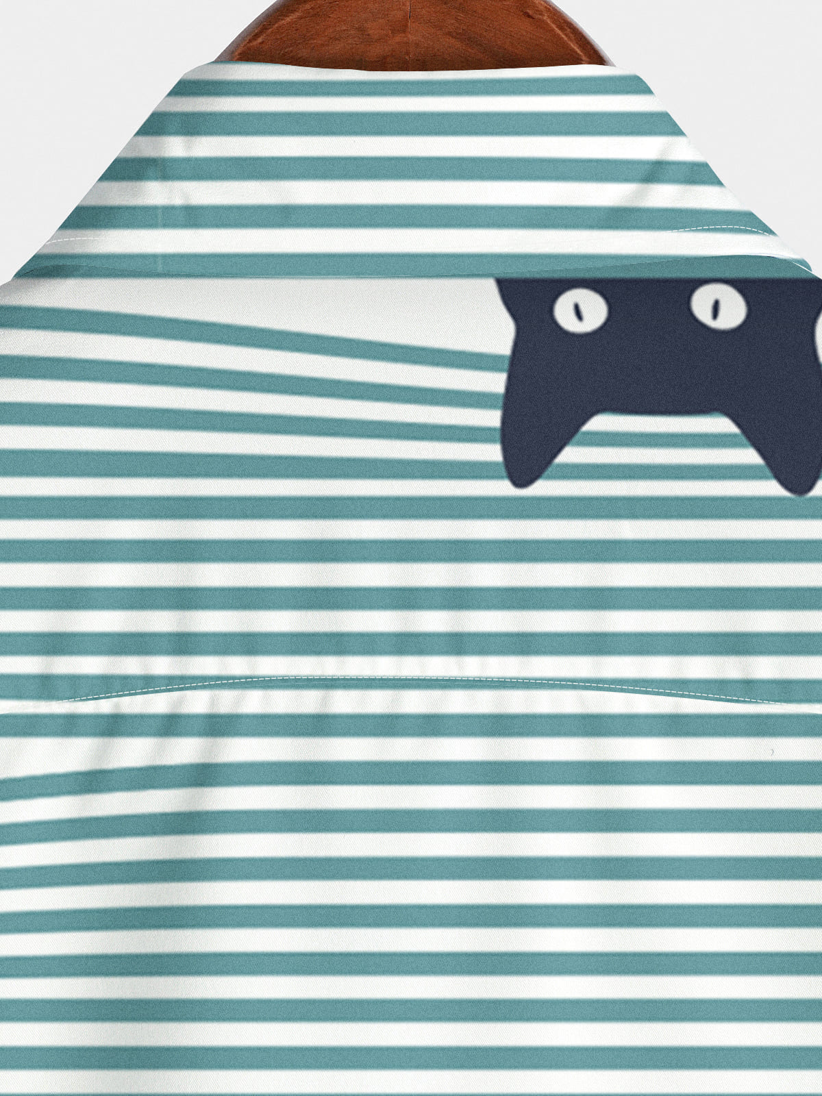 Camicia da uomo a maniche corte a righe di gatto