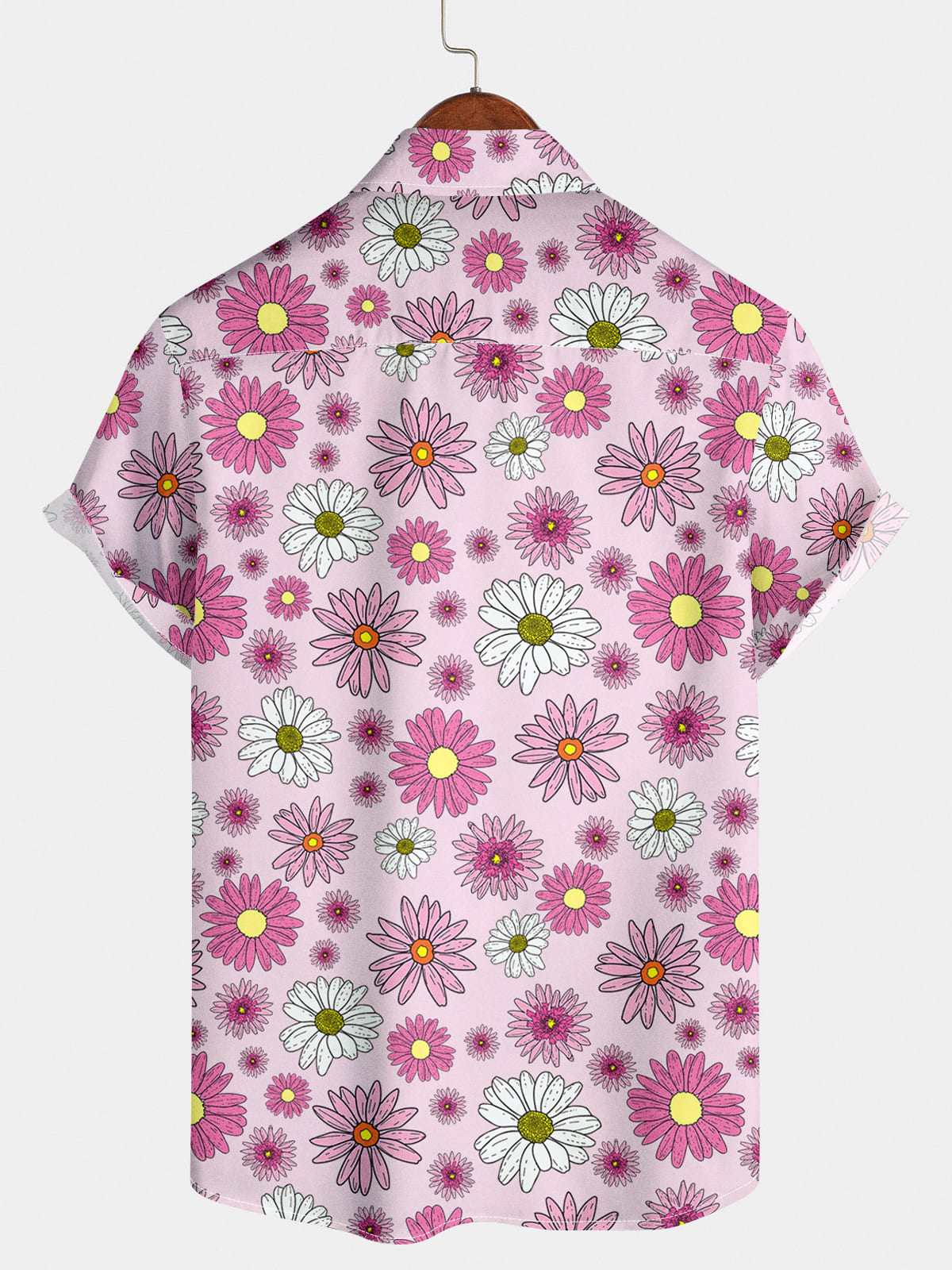 Chemise à manches courtes à imprimé floral pour hommes