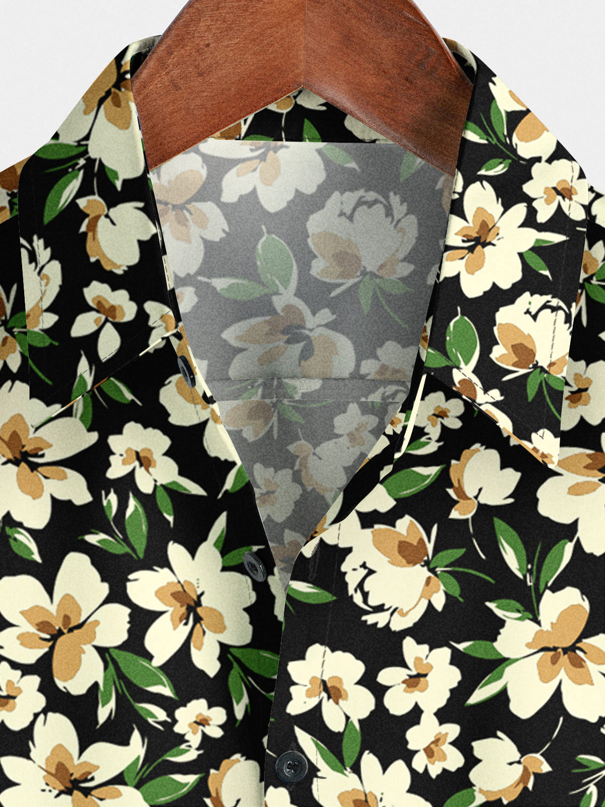 Chemise à manches courtes à motif marguerite pour hommes