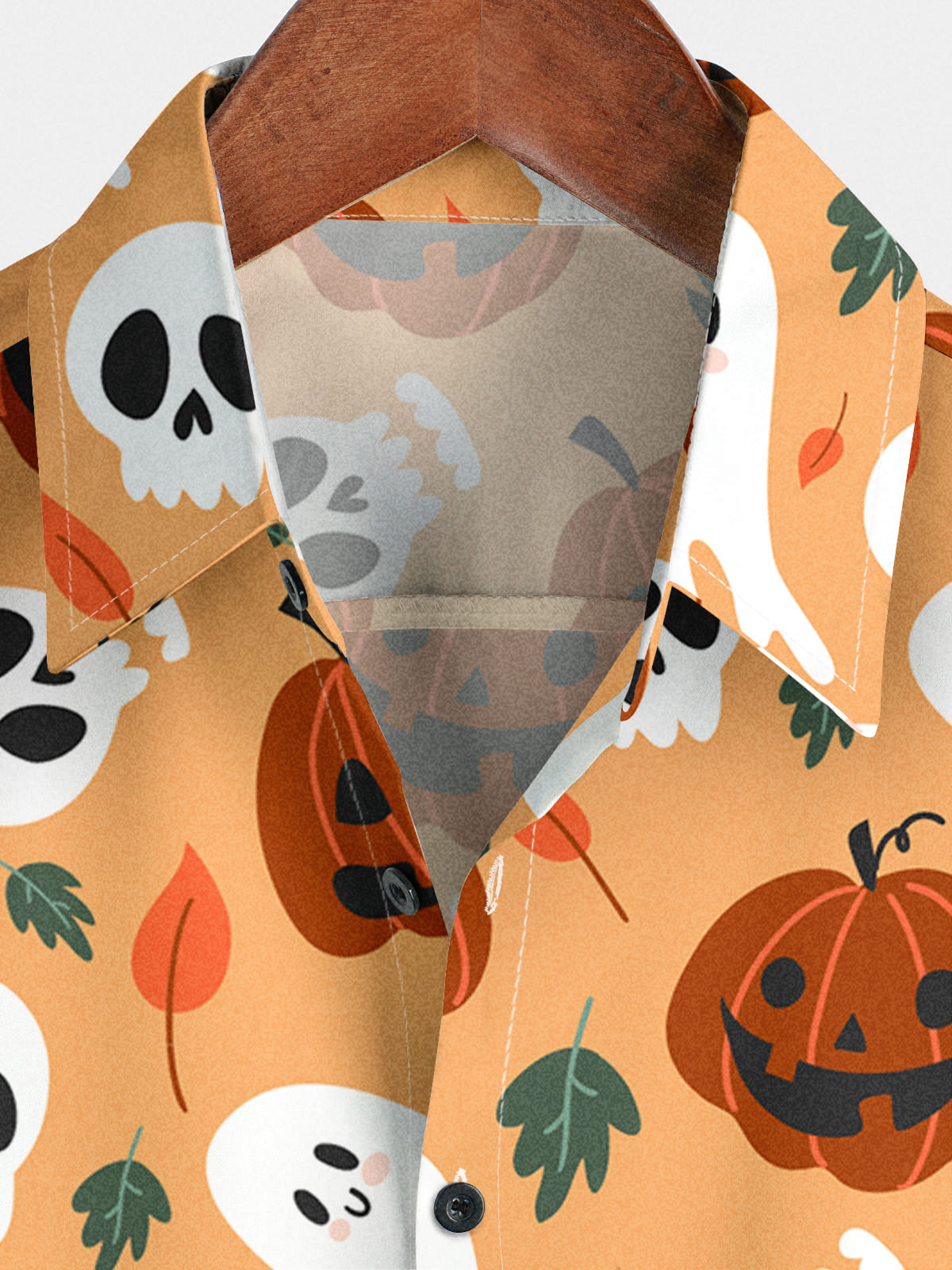 Camicia a maniche corte da uomo con teschio di zucca