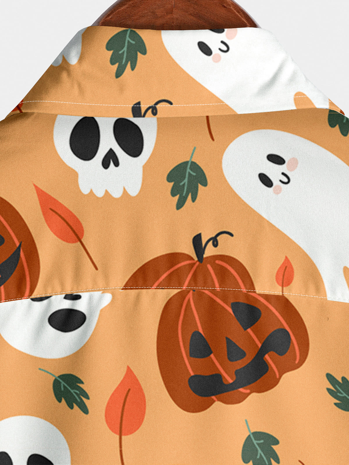 Camicia a maniche corte da uomo con teschio di zucca