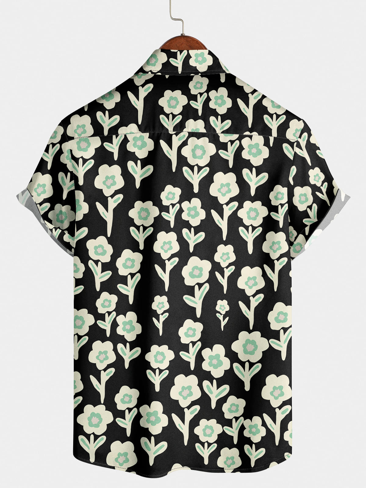Chemise à manches courtes à fleurs pour hommes