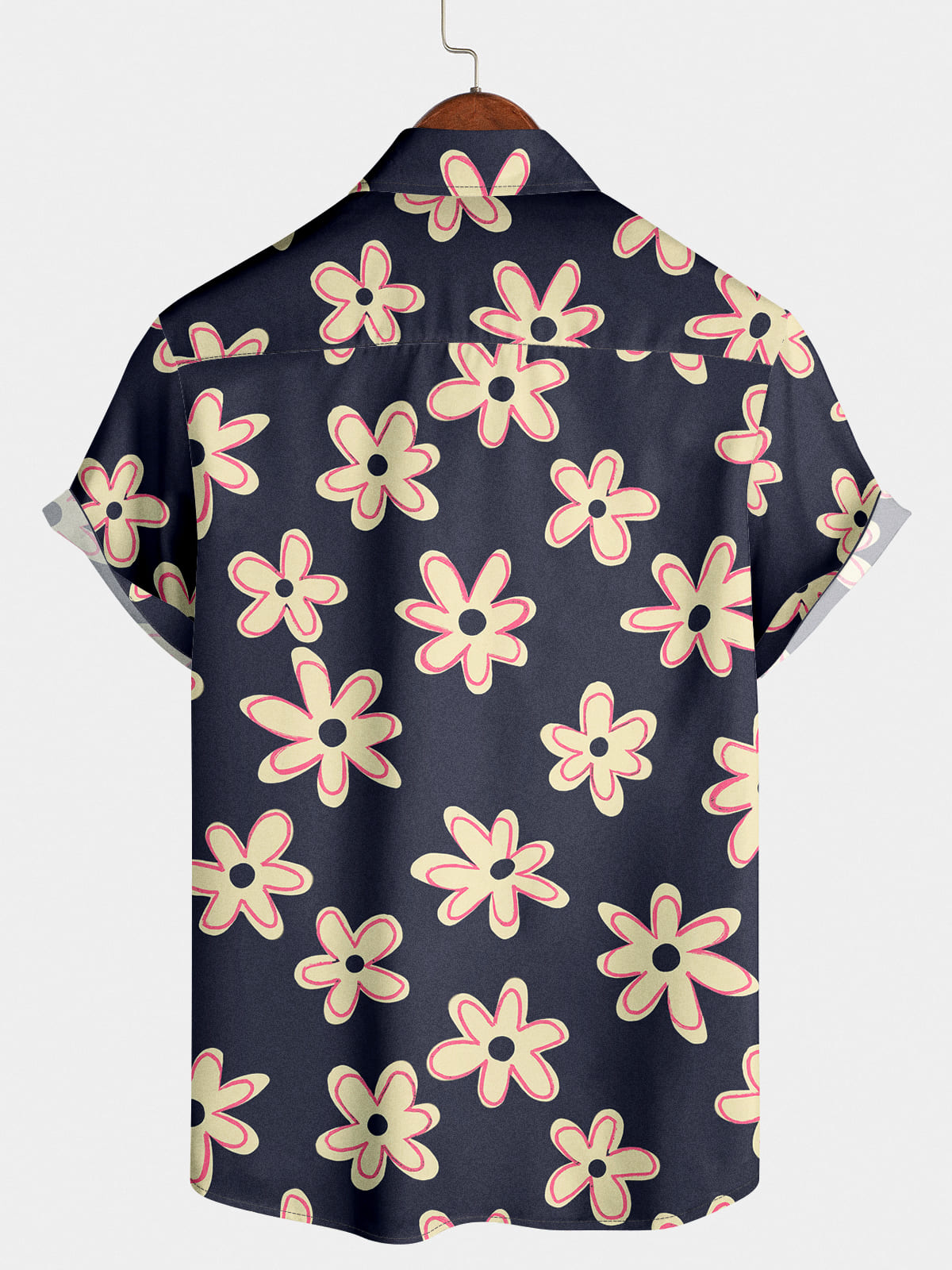 Chemise à manches courtes hawaïenne à fleurs pour hommes