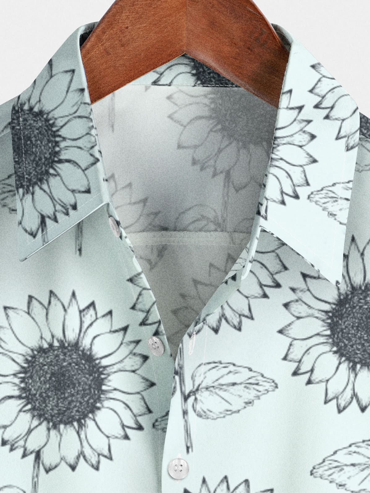 Chemise décontractée à manches courtes tournesol pour hommes