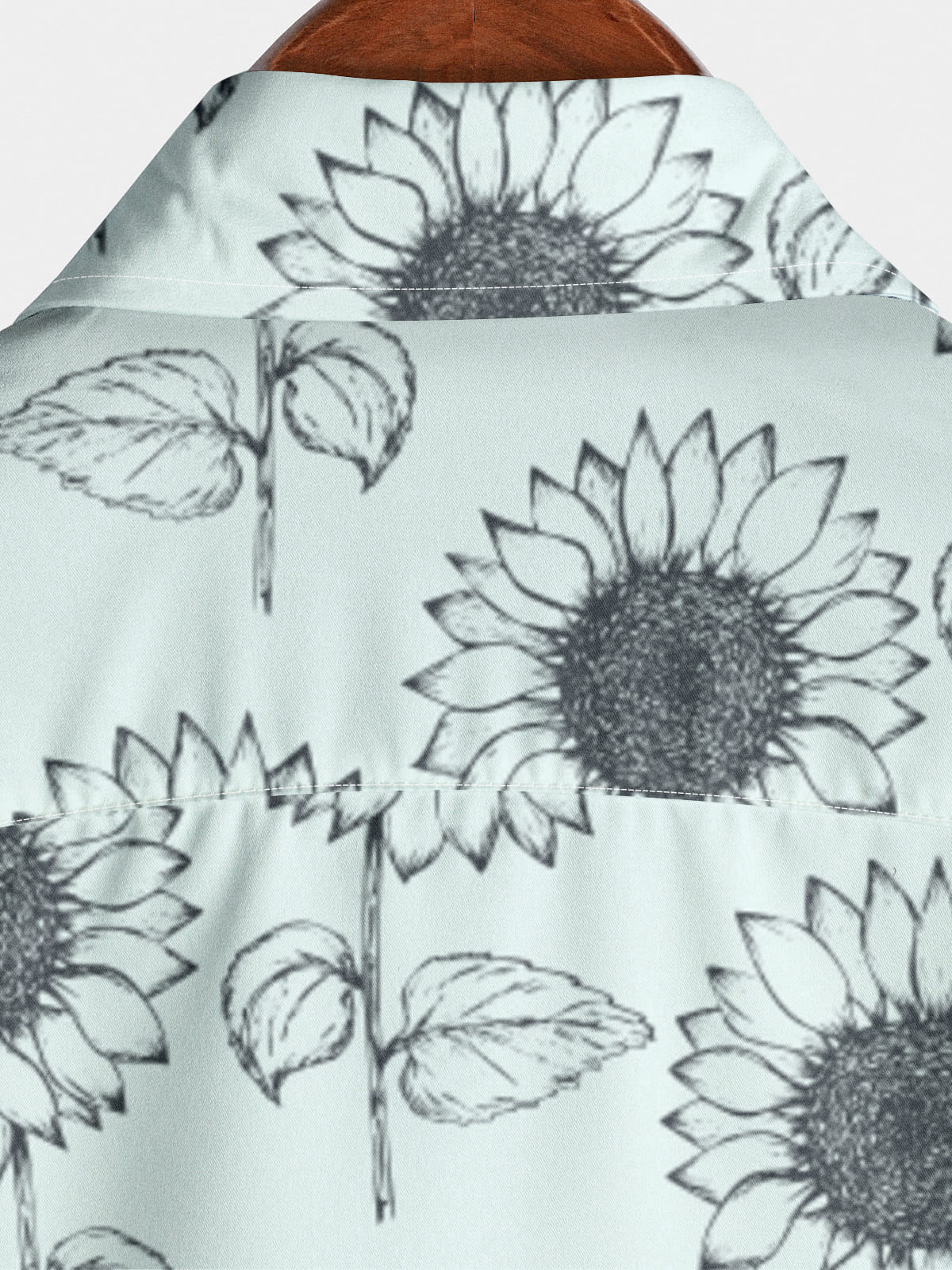 Chemise décontractée à manches courtes tournesol pour hommes