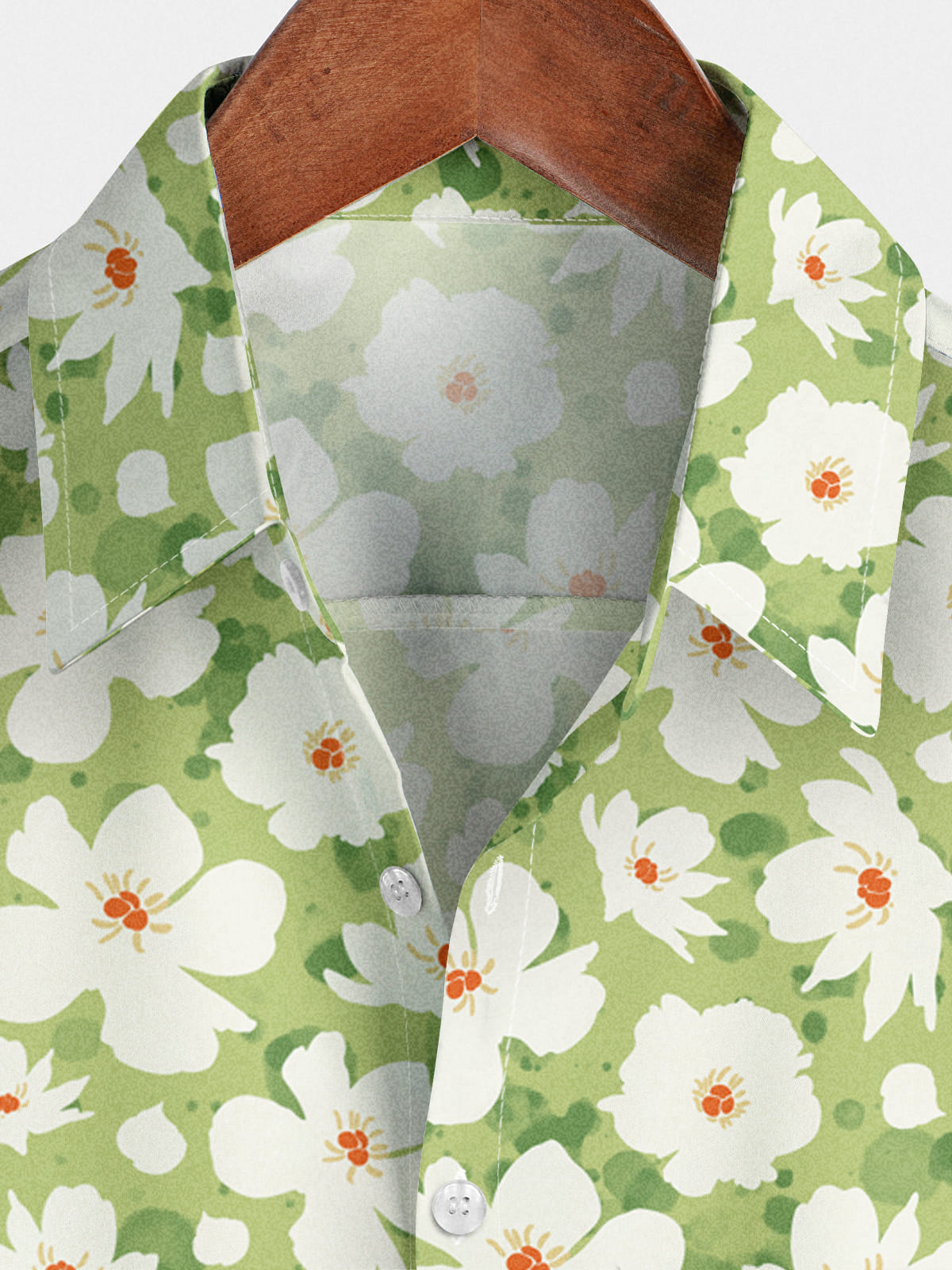 Chemise à manches courtes à imprimé marguerite pour hommes