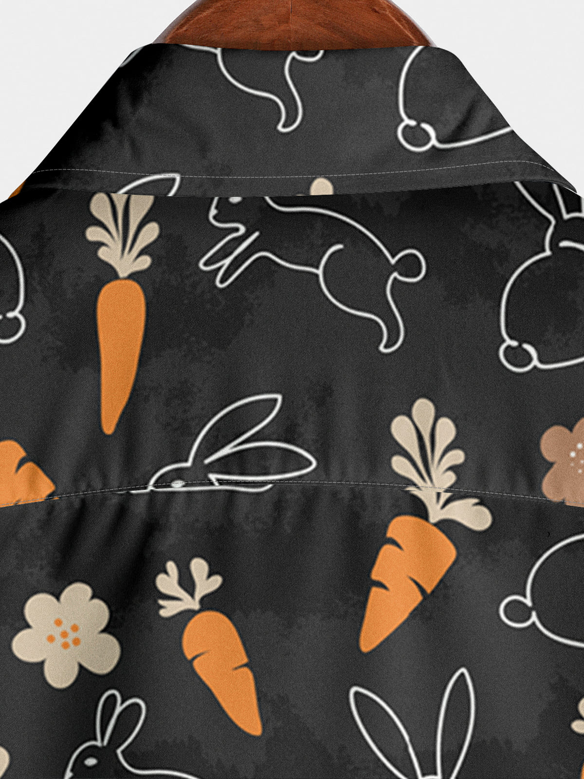 Chemise à manches courtes à imprimé lapin pour hommes