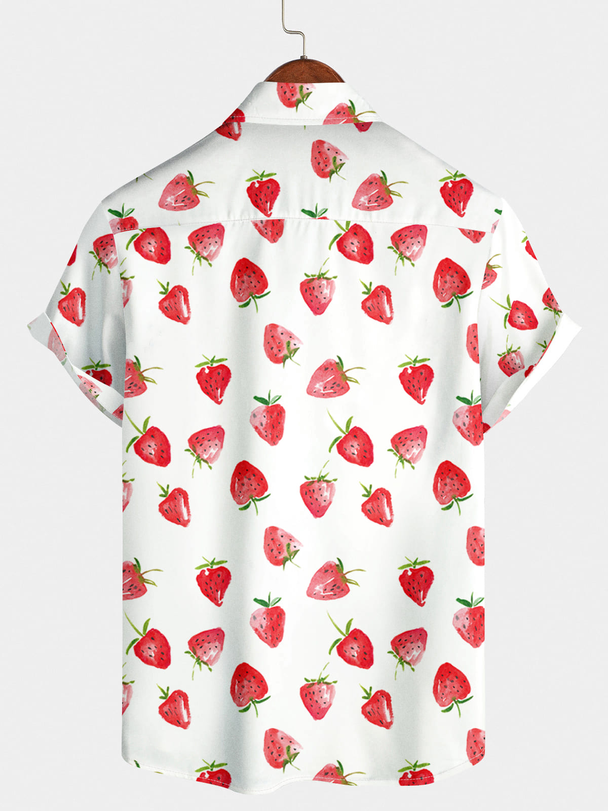 Camicia a maniche corte da uomo con stampa di frutta
