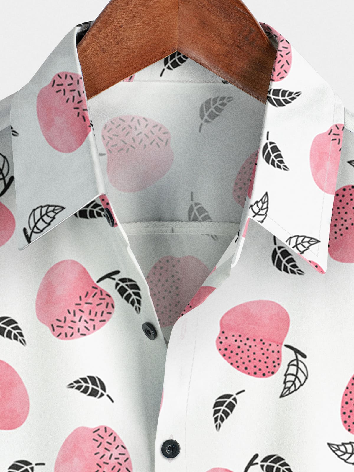 Camicia a maniche corte casual rosa da uomo