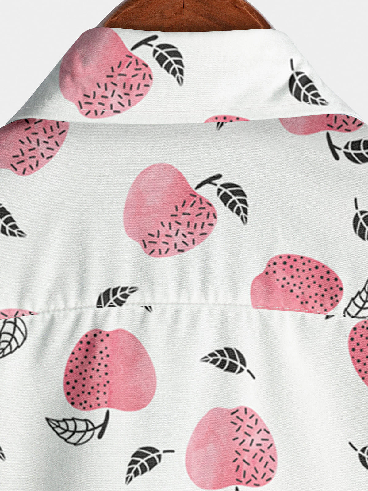 Camicia a maniche corte casual rosa da uomo