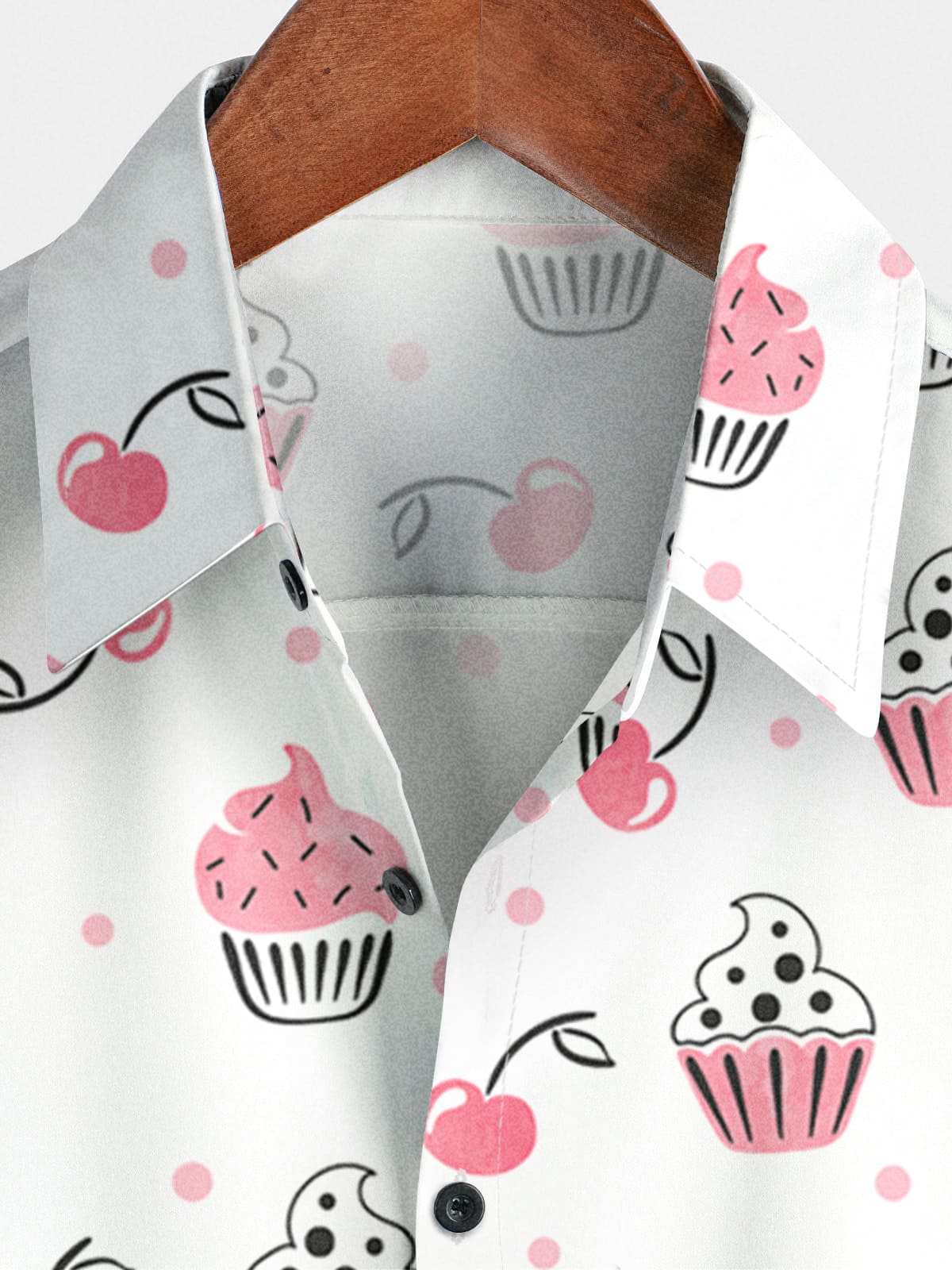 Camicia a maniche corte casual rosa da uomo