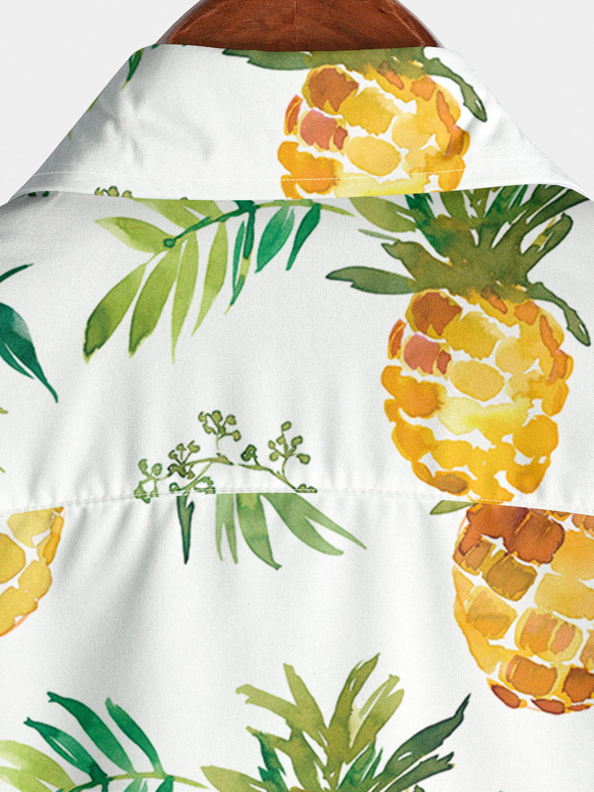 Camicia da uomo a maniche corte con stampa ananas