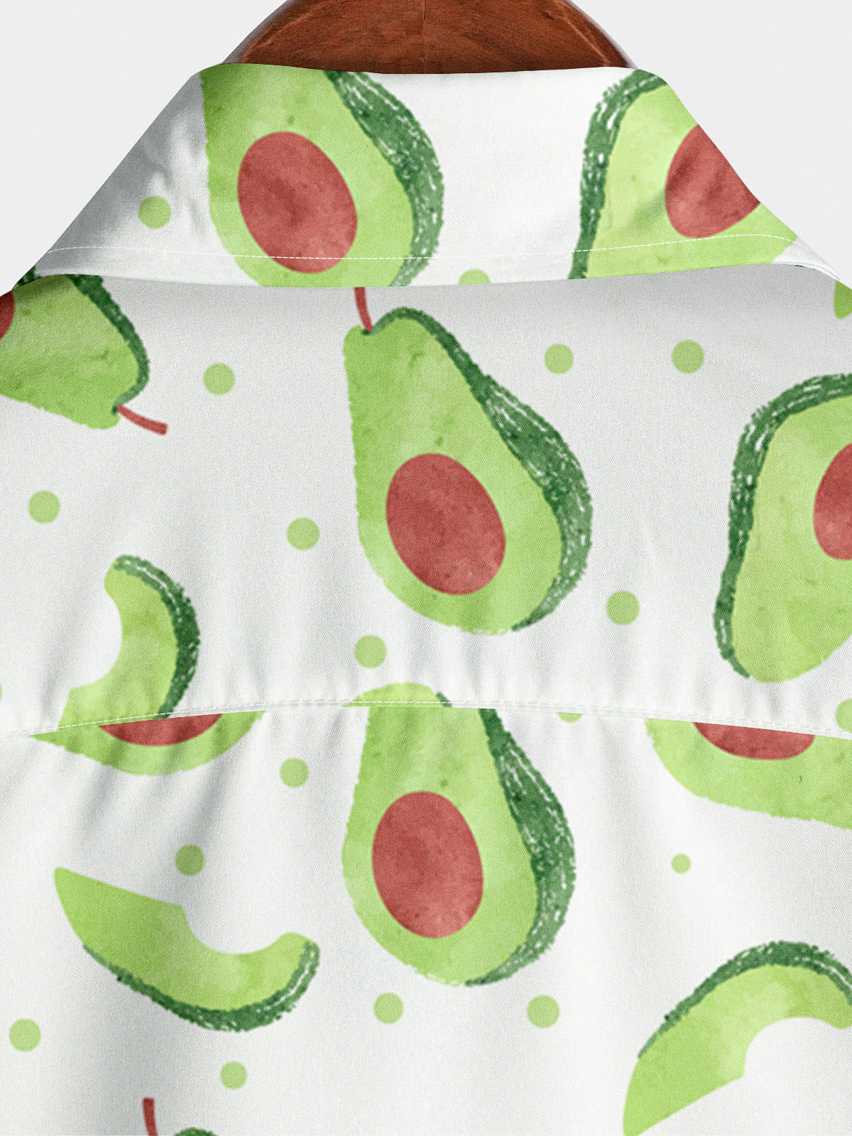 Camicia da uomo a maniche corte con stampa avocado
