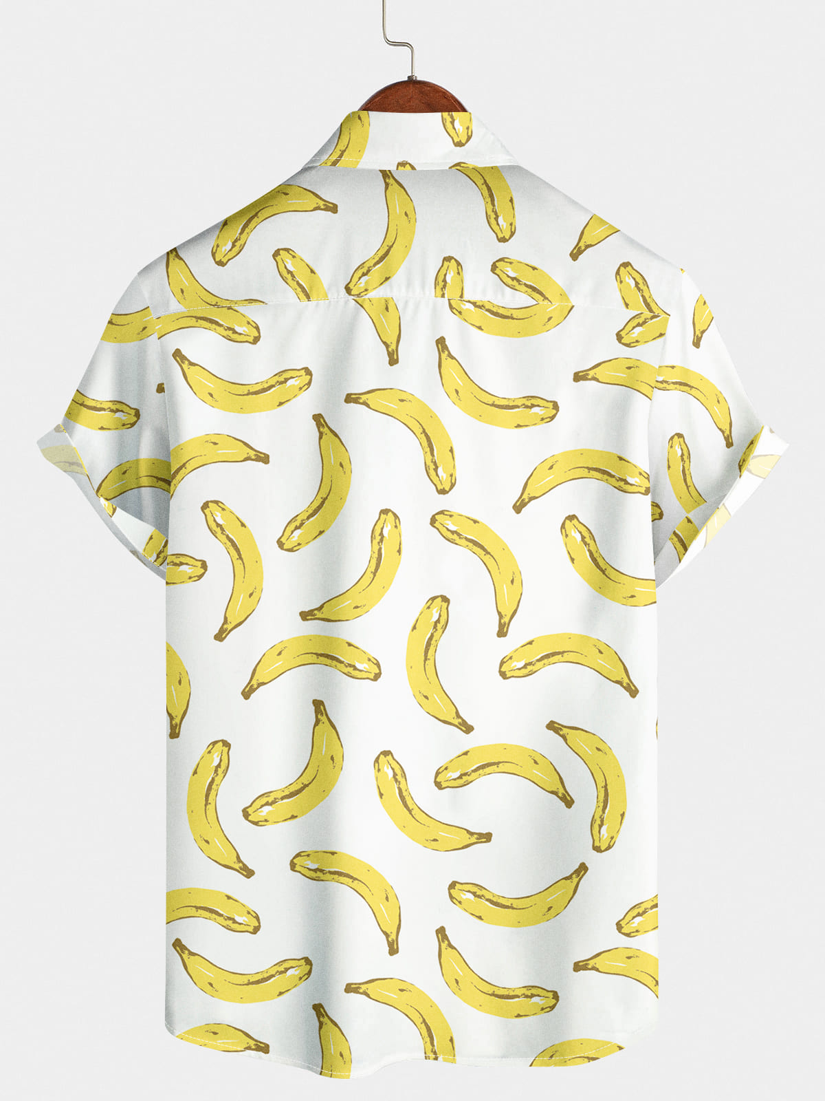 Chemise à manches courtes à imprimé banane pour hommes