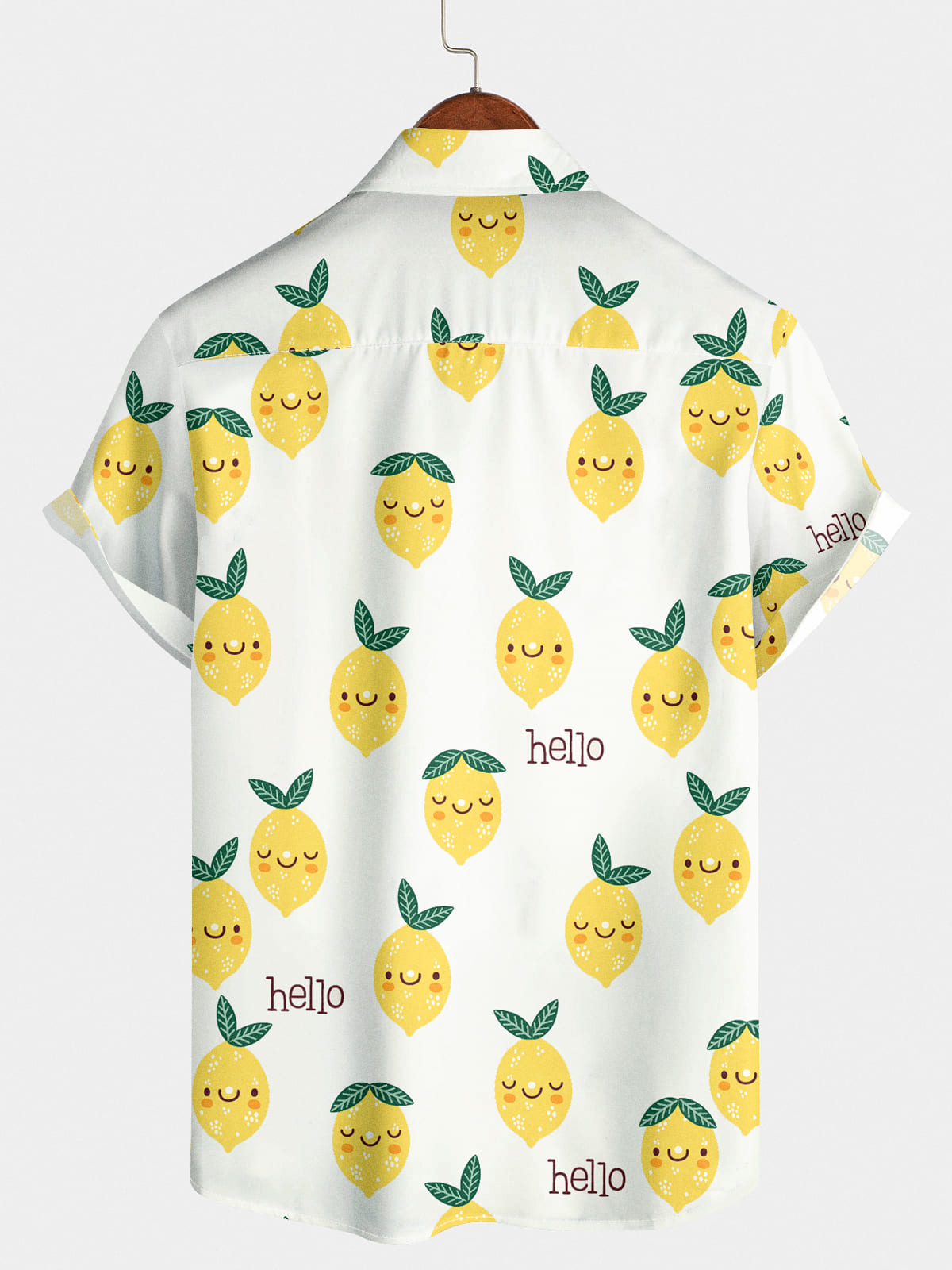 Chemise à manches courtes à imprimé fruits pour hommes