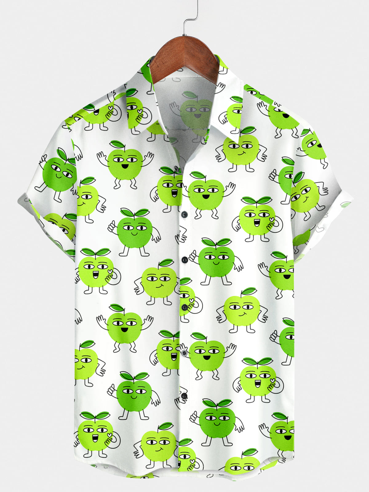 Chemise à manches courtes à imprimé fruits pour hommes