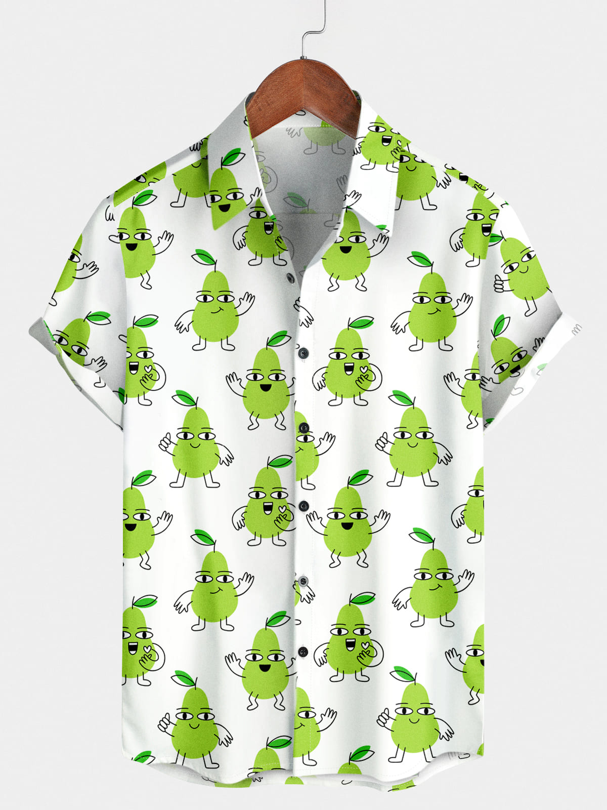 Chemise à manches courtes à imprimé fruits pour hommes