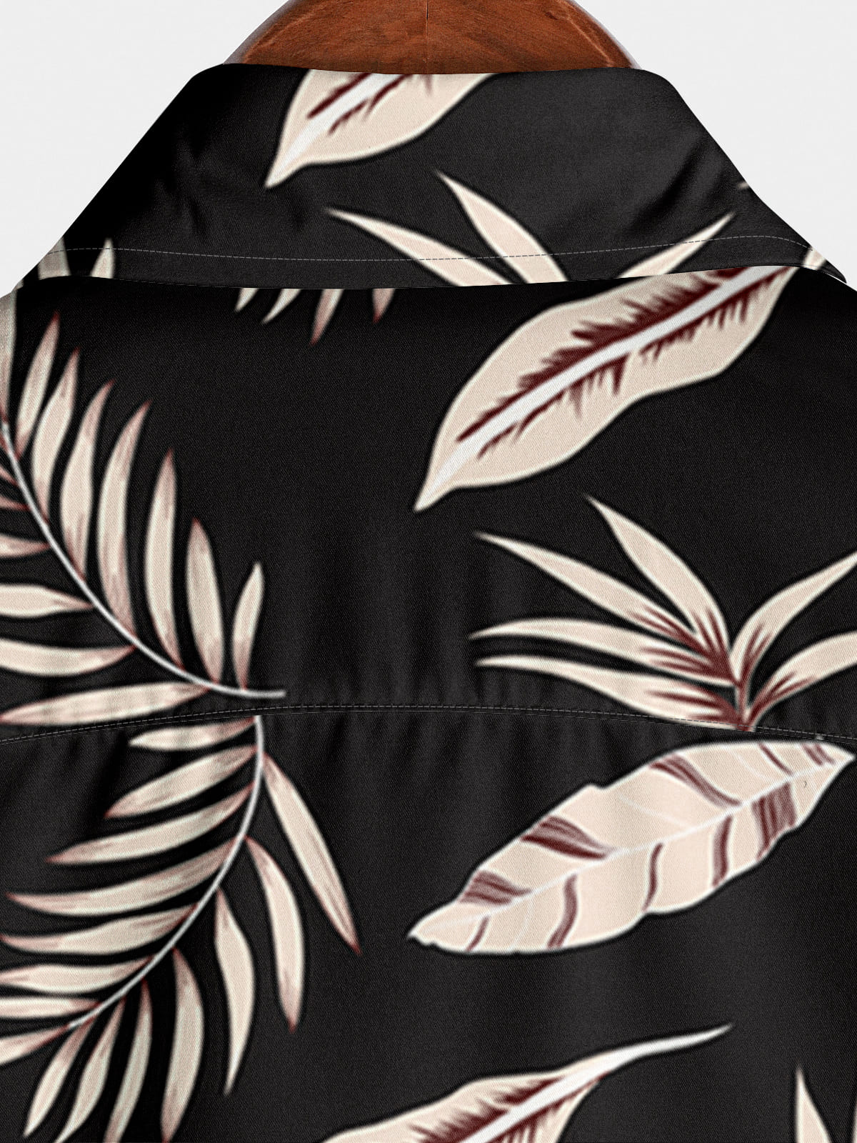 Chemise à manches courtes à imprimé feuilles pour hommes