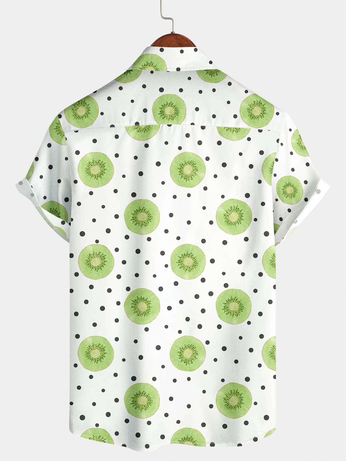 Chemise à manches courtes à imprimé kiwi pour hommes