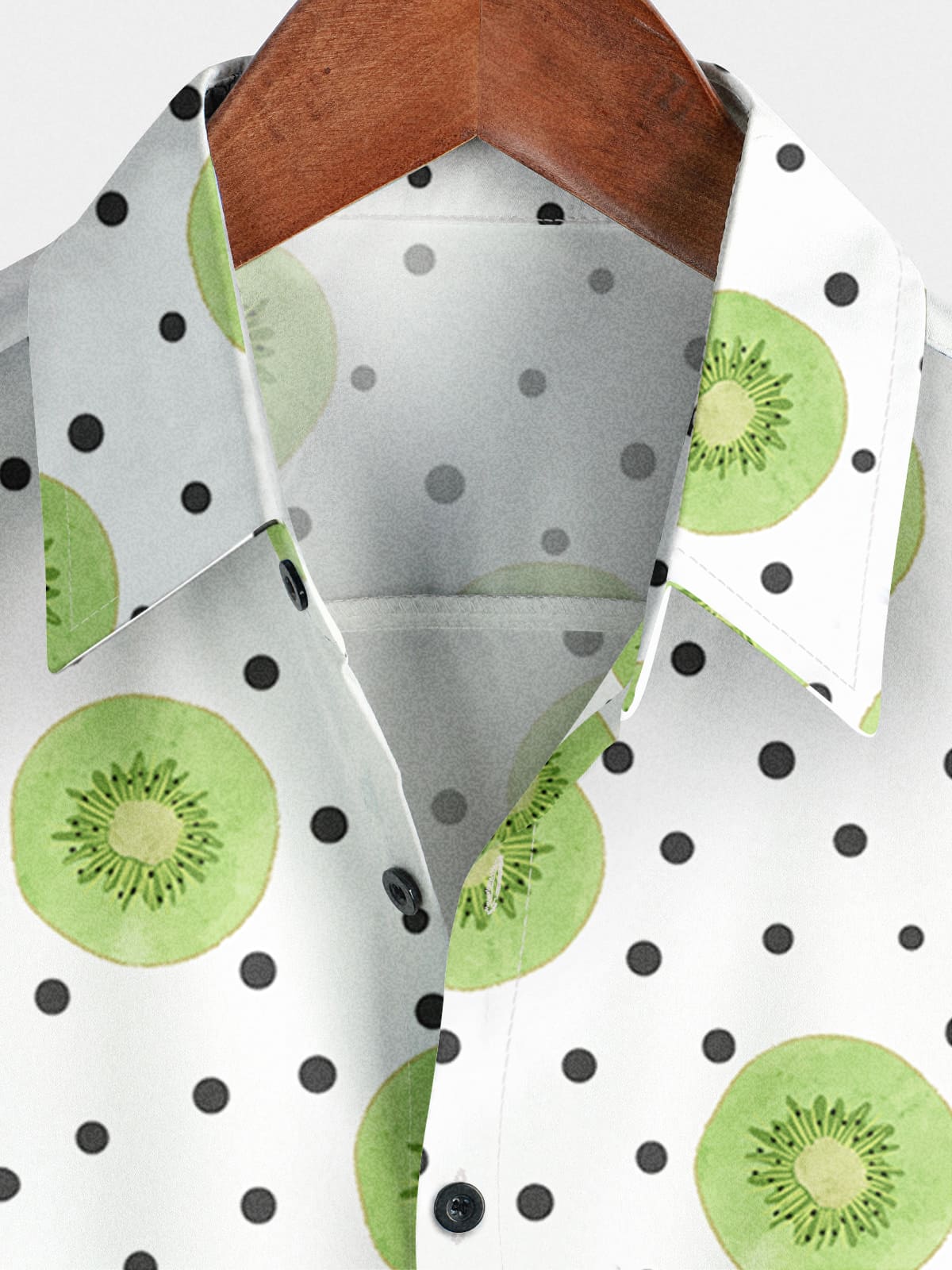 Chemise à manches courtes à imprimé kiwi pour hommes