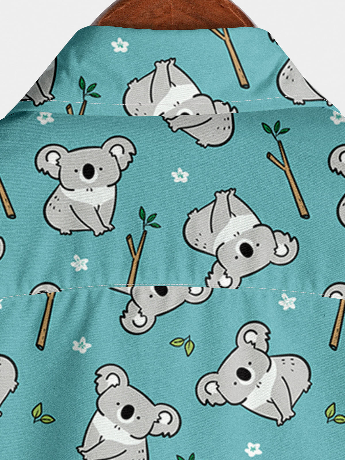 Men's Koala Print Short Sleeve Shirt